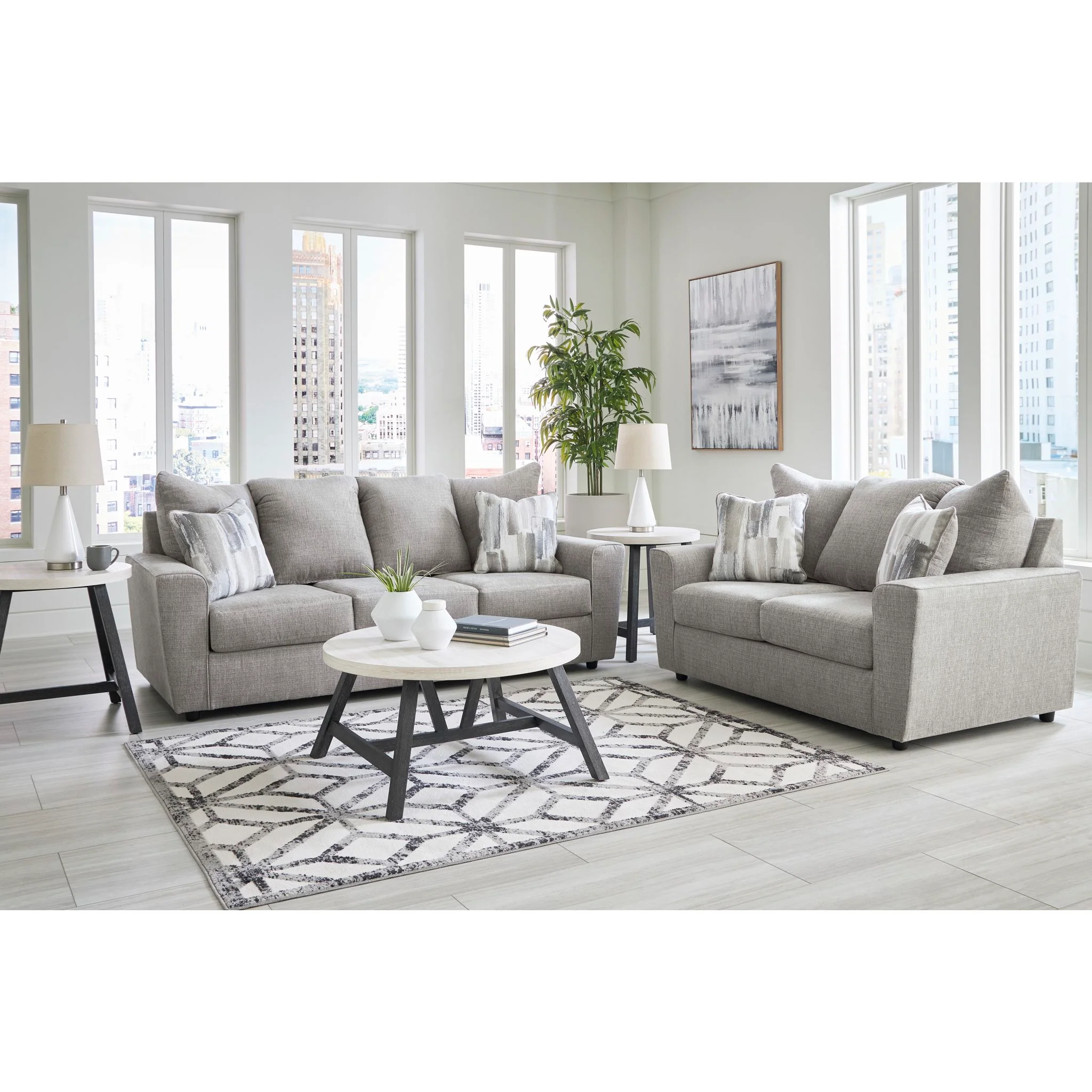 Stairatt Loveseat - Gravel - Image 31
