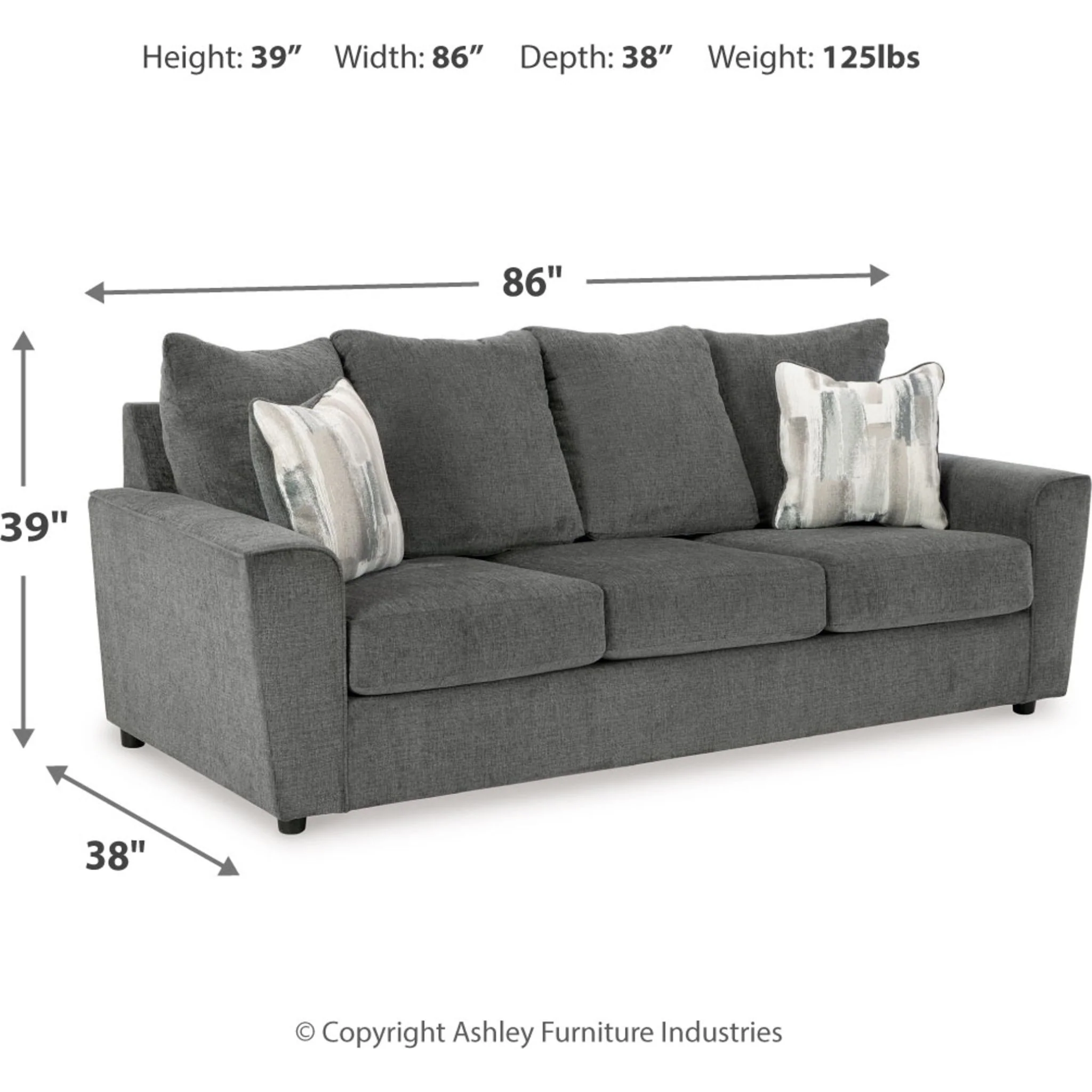 Stairatt Sofa - Gravel - Image 7