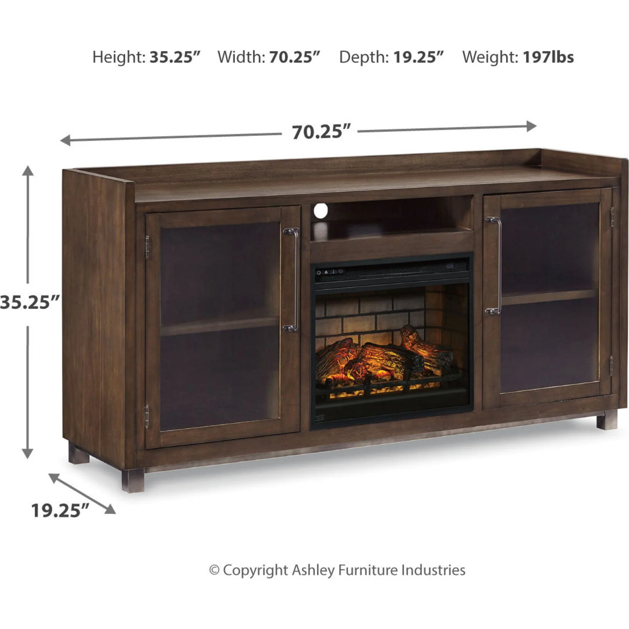 Starmore TV Stand with Fireplace - Brown - Image 18