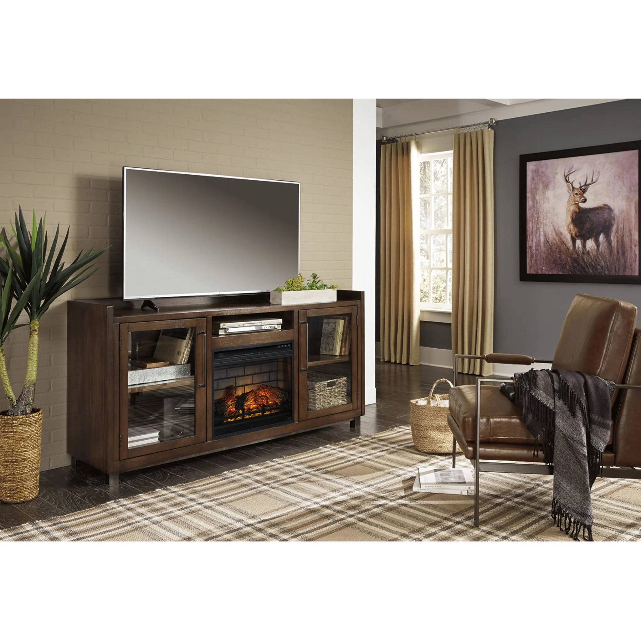 Starmore TV Stand with Fireplace - Brown - Image 28
