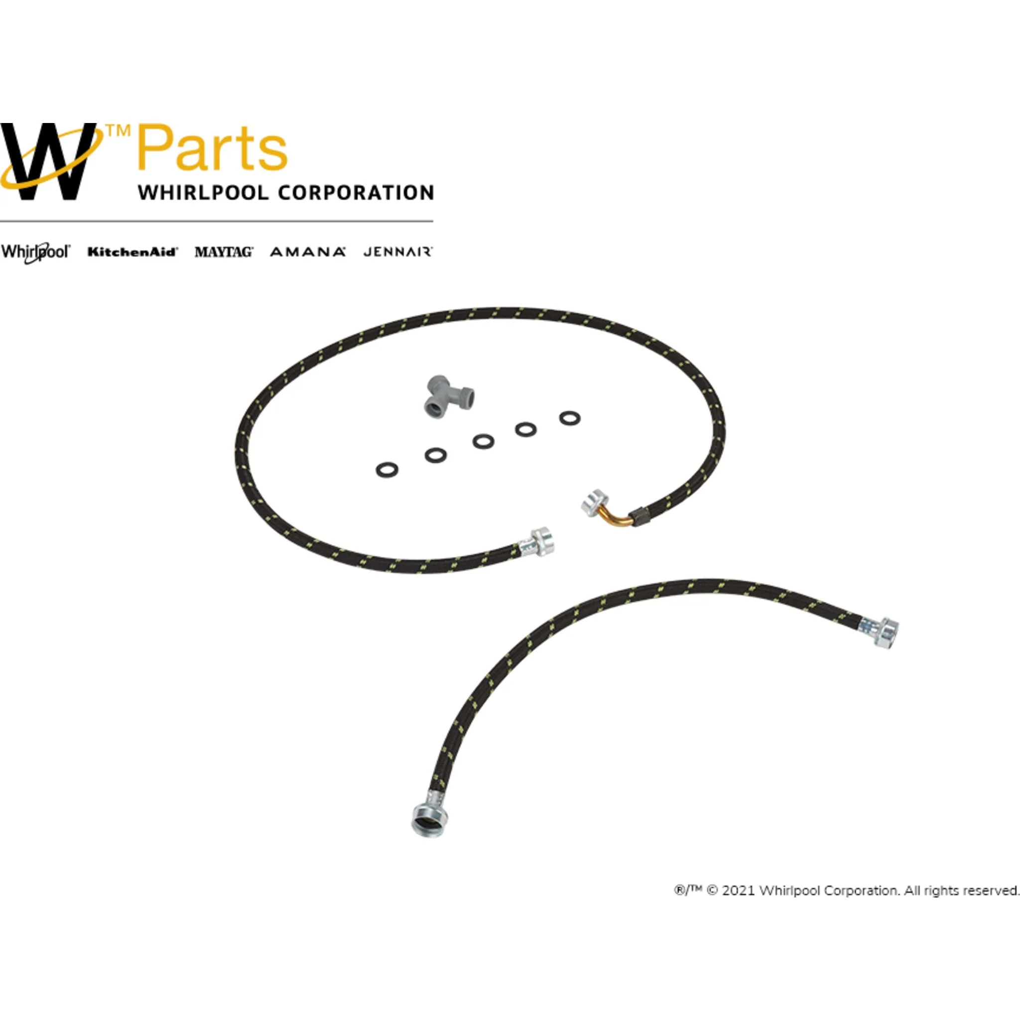 Whirlpool Hose Kit for Steam Dryer - (1) 2' hose, (1) 5' hose - (W10623830) - Image 7
