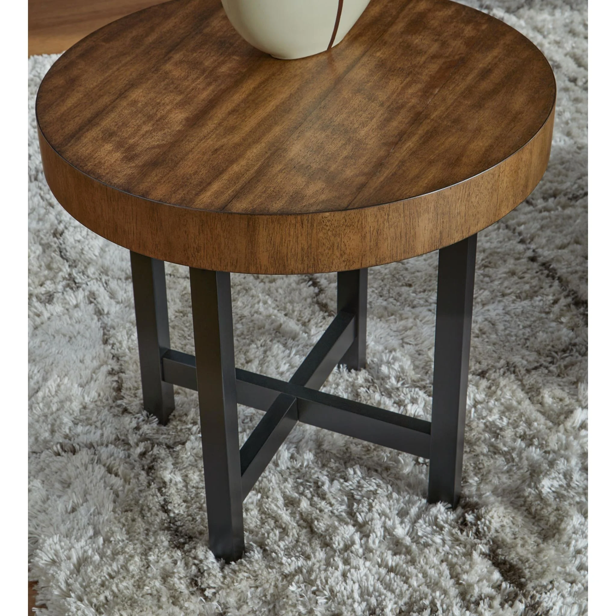 Steenlage 2 Pack Tables - Brown/Black - Image 8