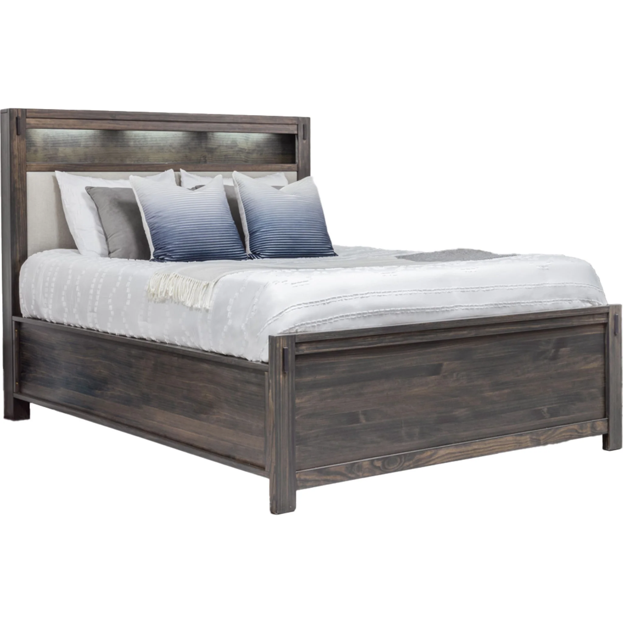 Stella 6 Piece Full Panel Bedroom - Charcoal - Image 3