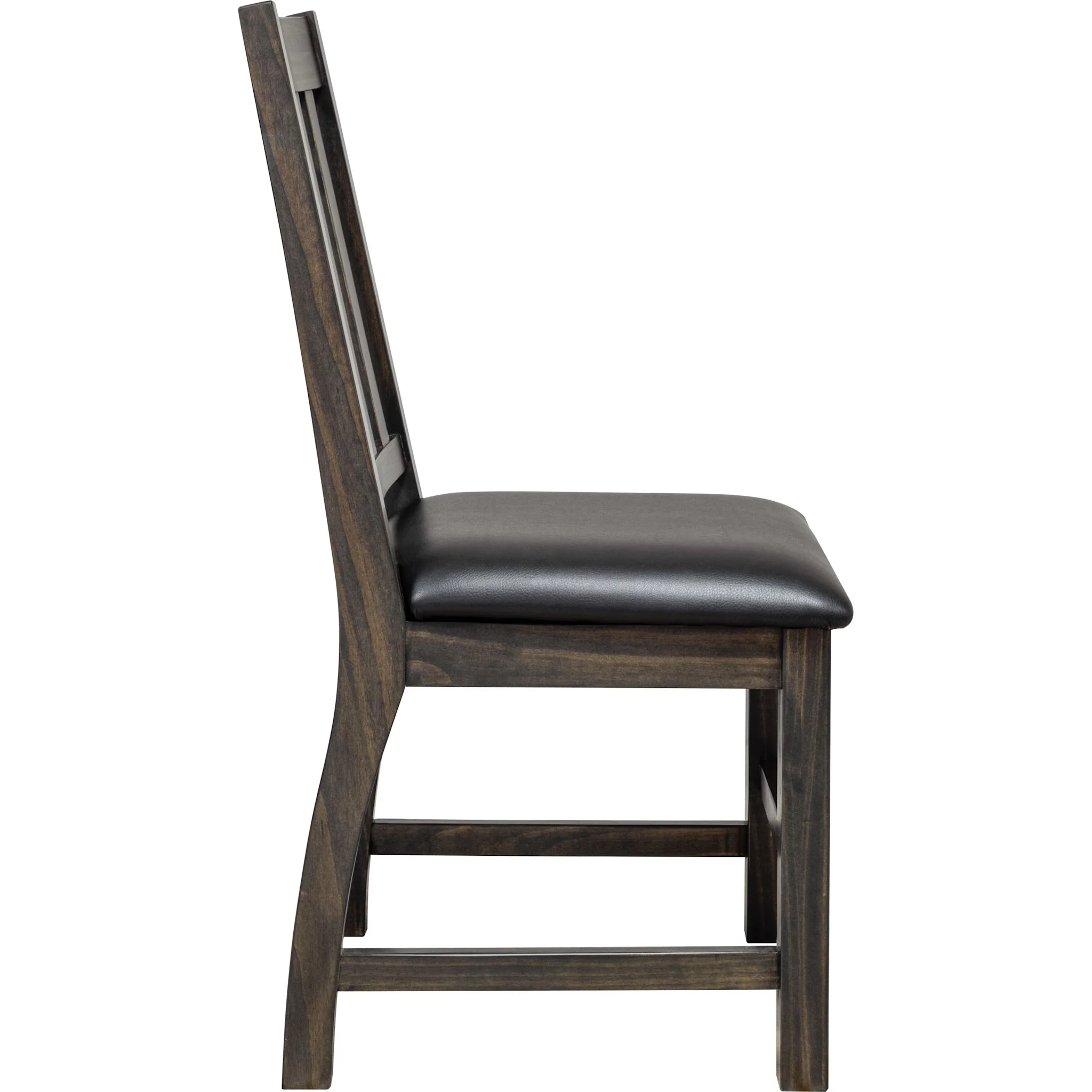 Stella Slat Back Chair - Charcoal - (DRSG-100-SLT-CHR-CHARBLKVINYL) - Image 3