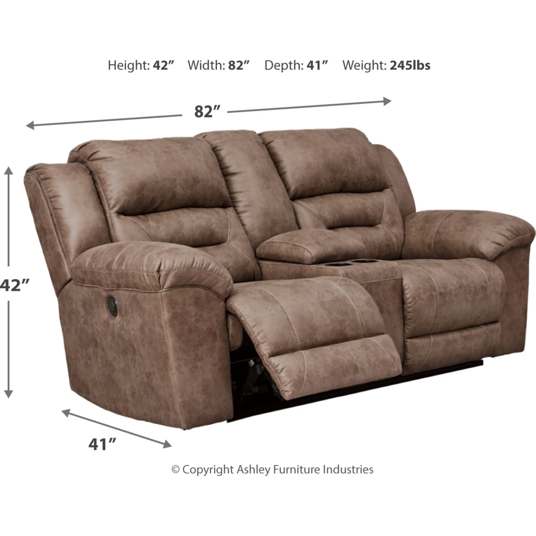 Stoneland Power Reclining Loveseat with Console - Image 12