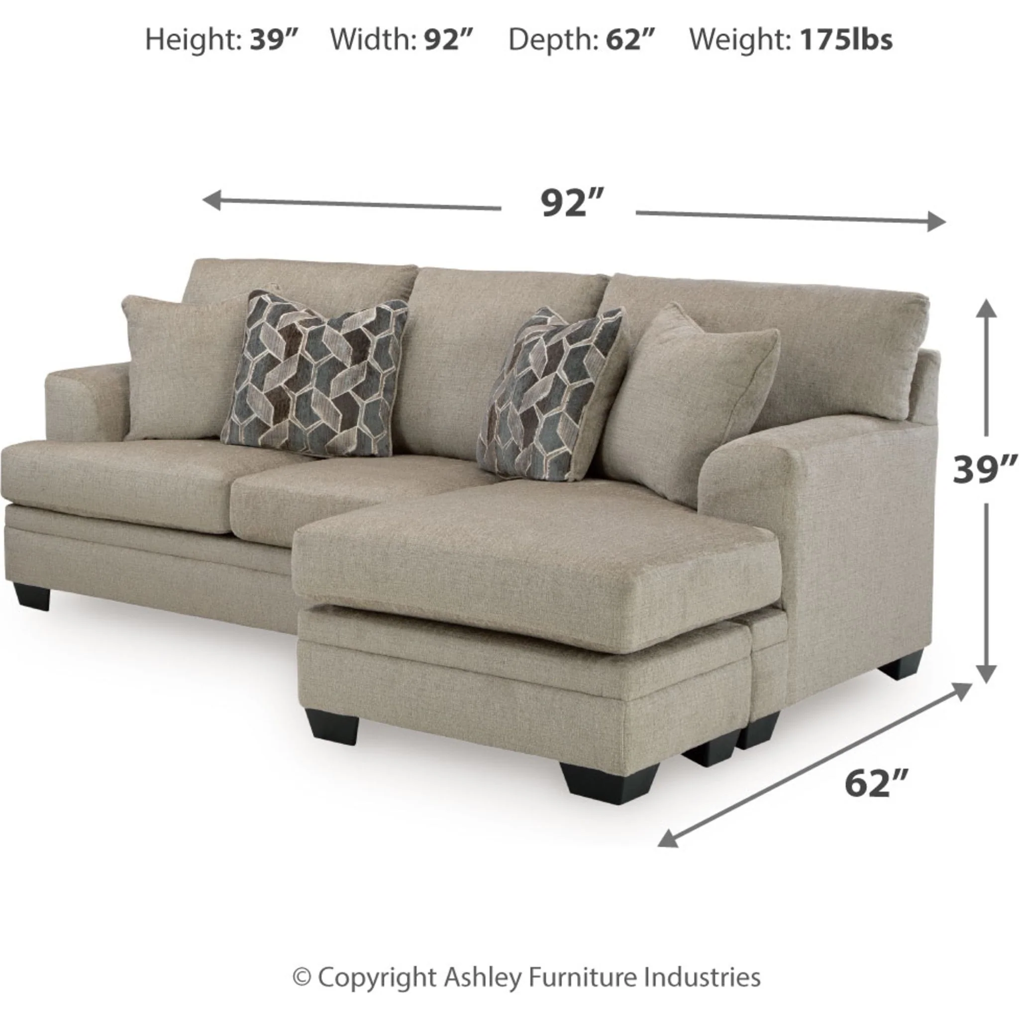 Stonemeade Sofa Chaise - Image 15
