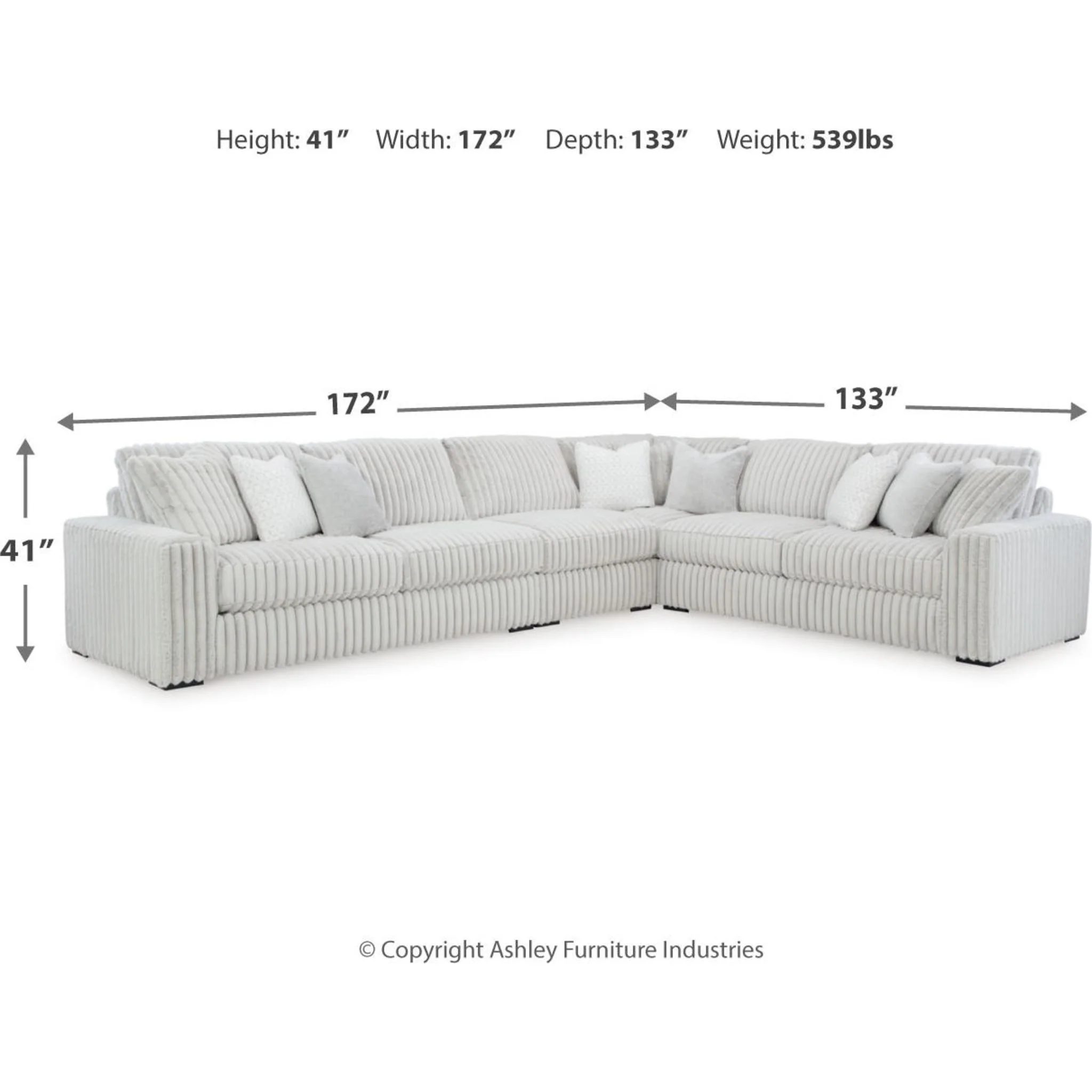 Stupendous 4 Piece Sectional - Alloy - Image 6