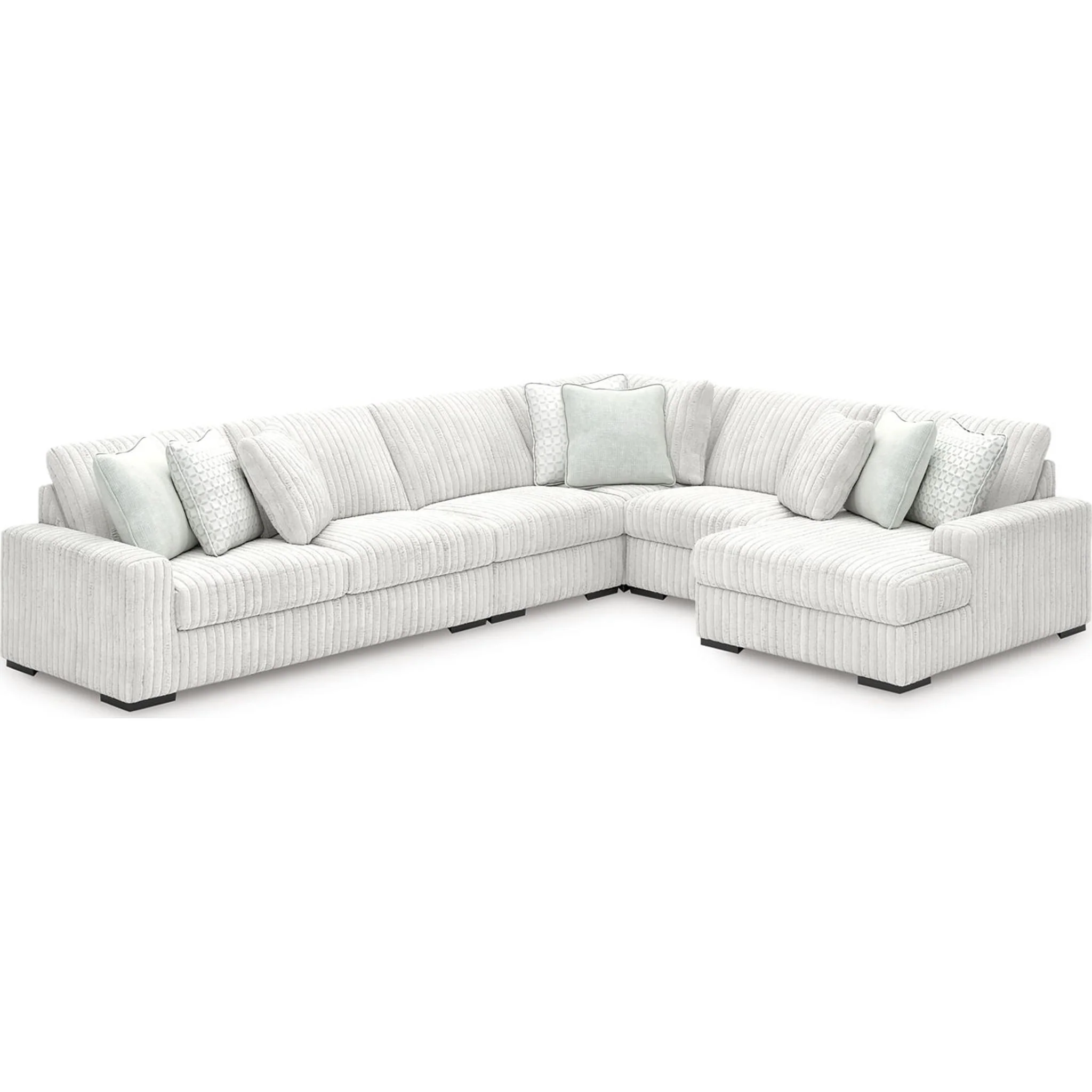 Stupendous 5 Piece Sectional with Chaise