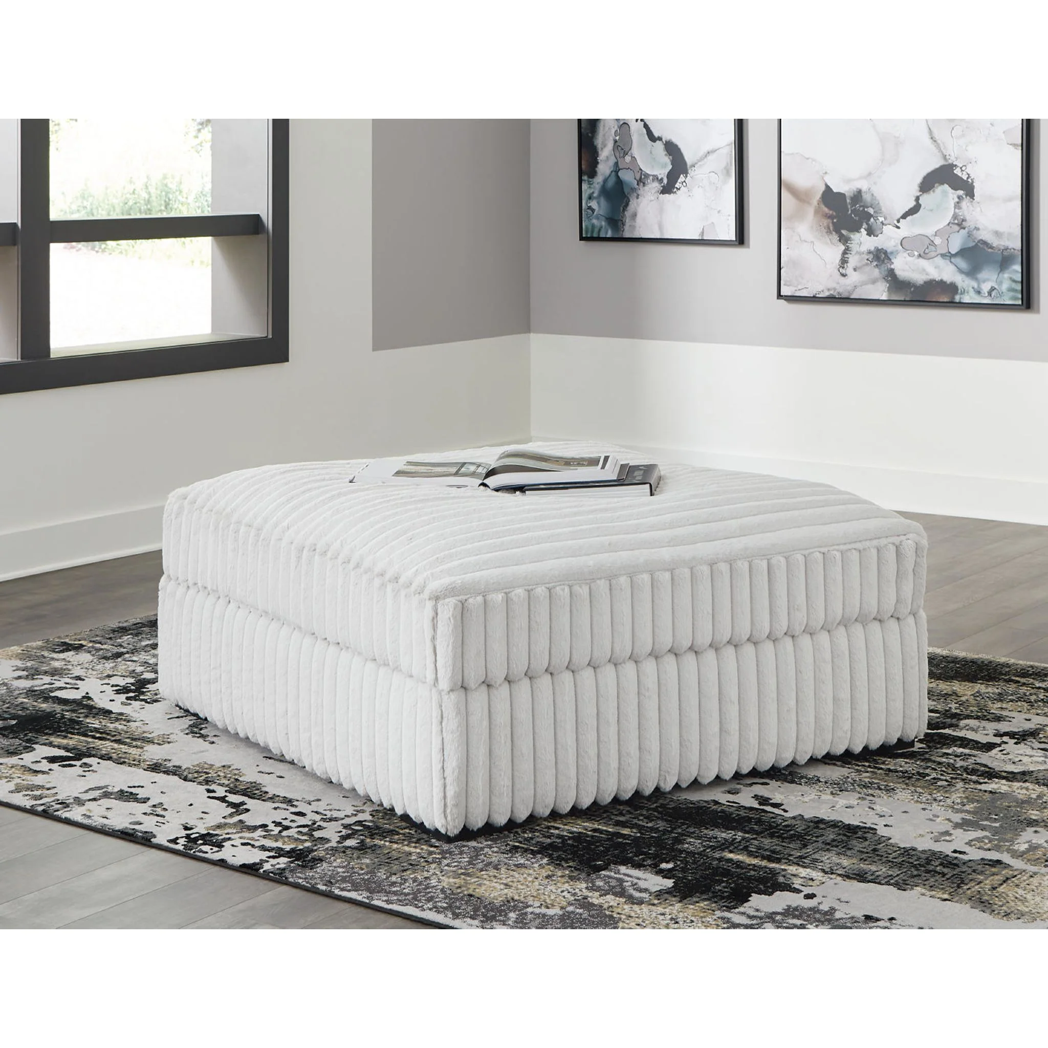 Stupendous Oversized Accent Ottoman - Alloy - Image 2
