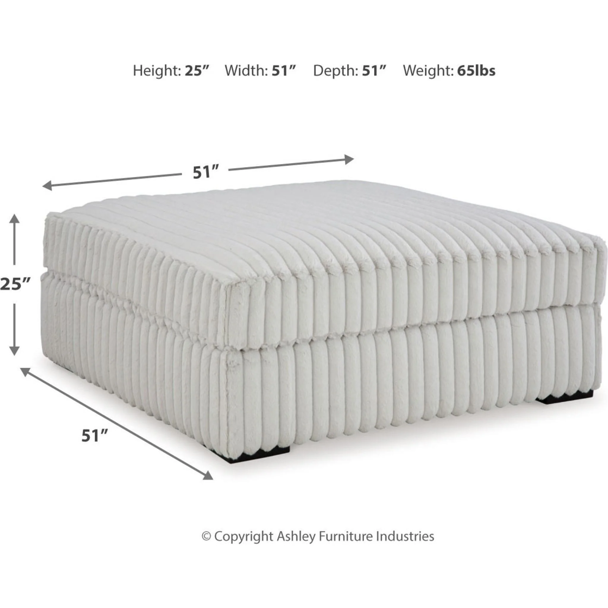 Stupendous Oversized Accent Ottoman - Alloy - Image 5