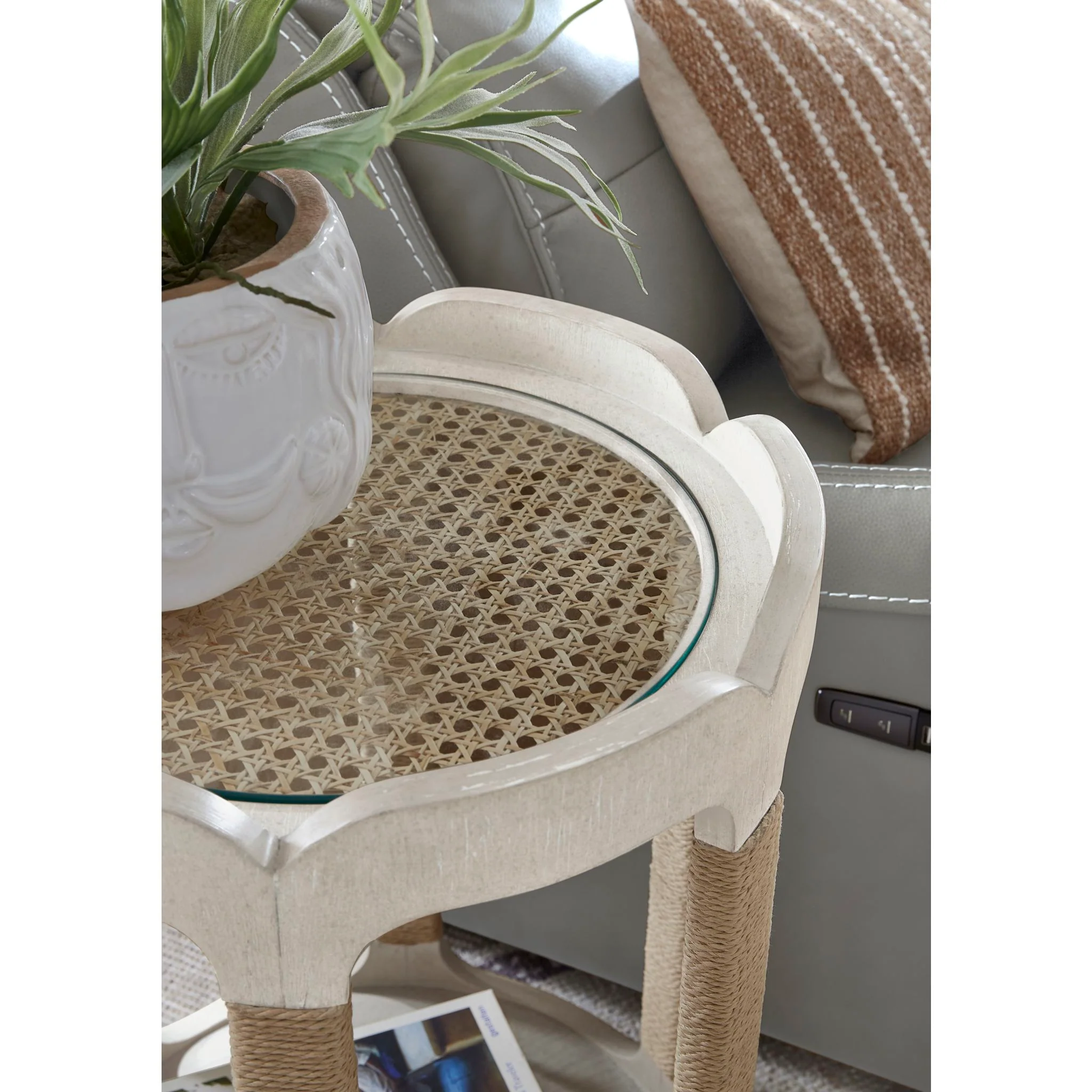 Sunset Cove Accent Table - Moonlight Pearl - Image 3