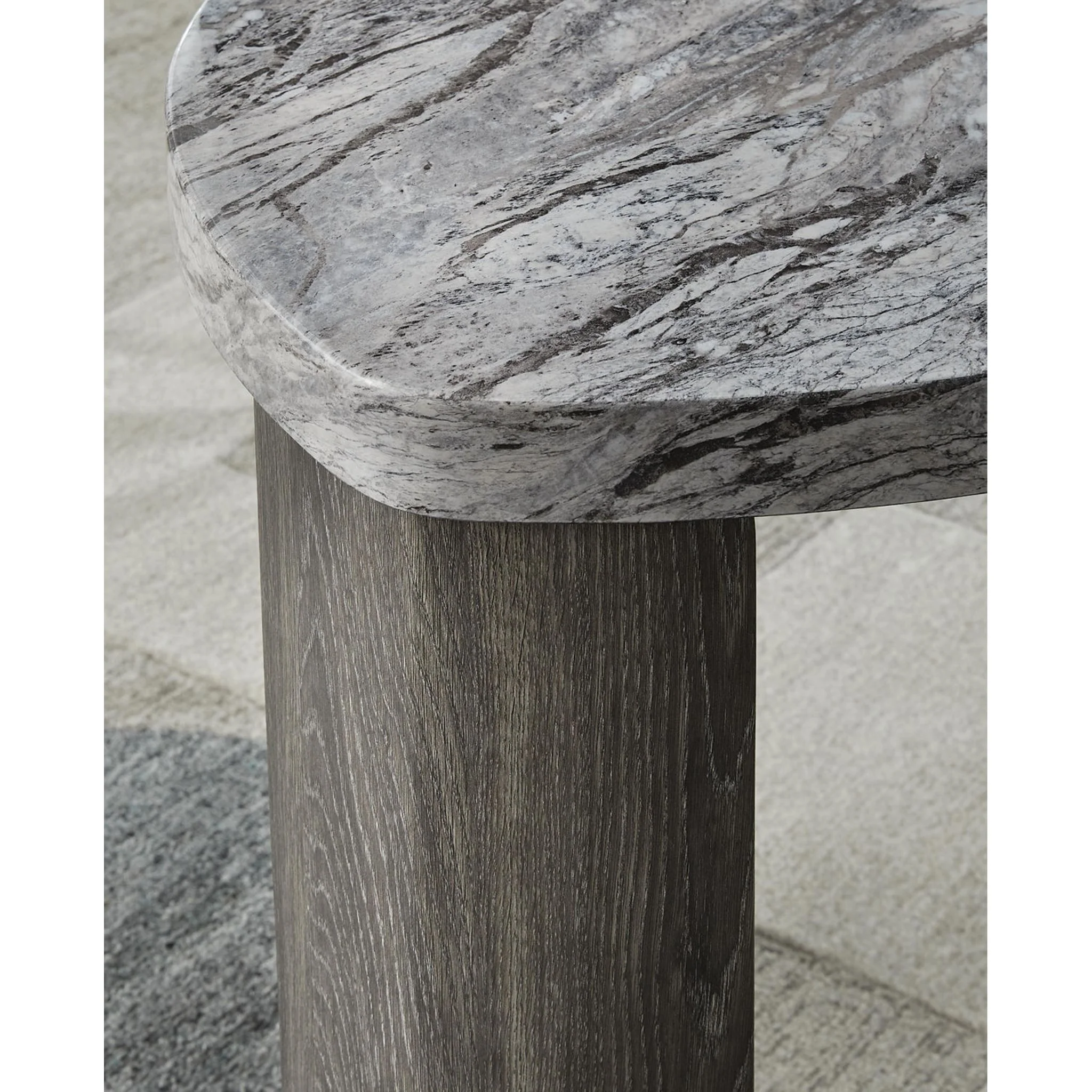 Surmour End Table - Gray/Brown - Image 5