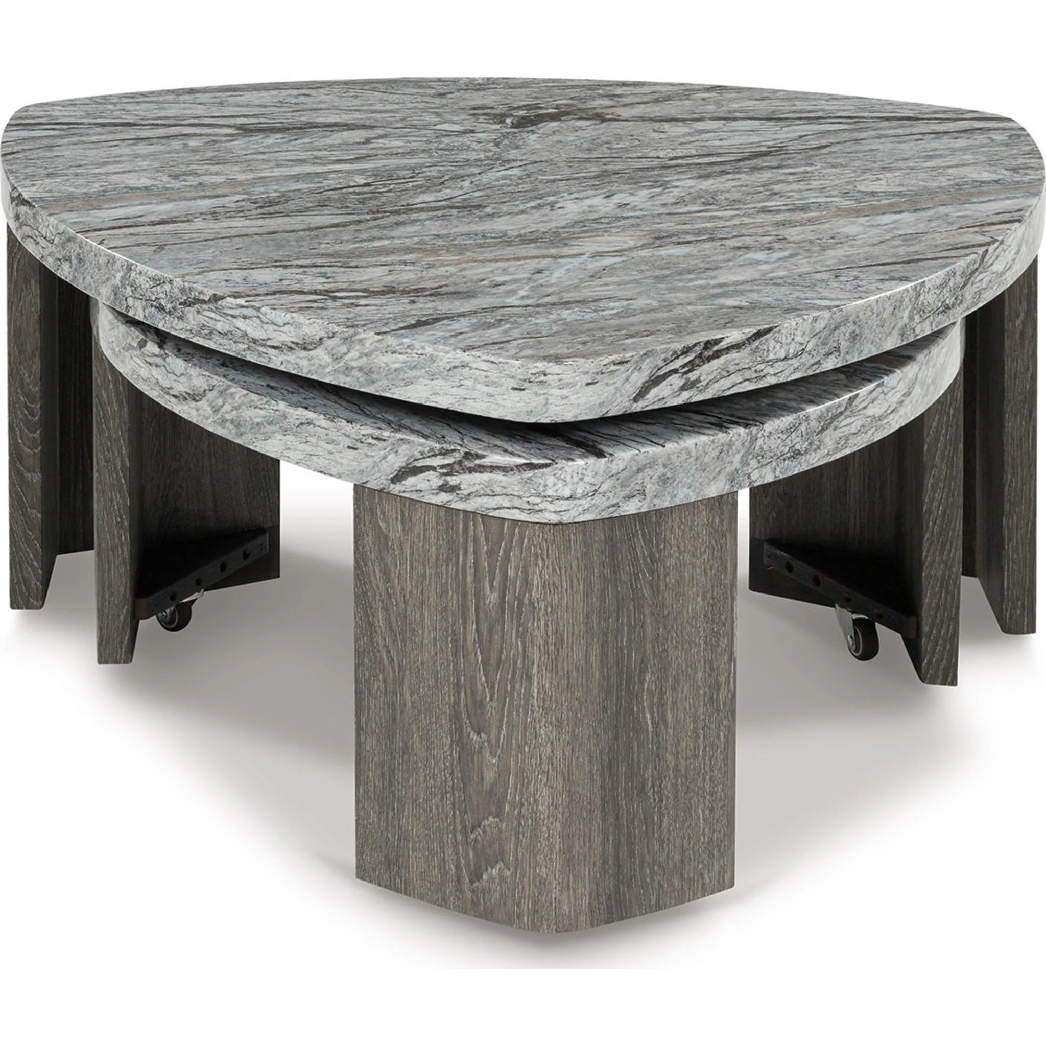 Surmour Stacked Coffee Table - Gray/Brown - Image 7