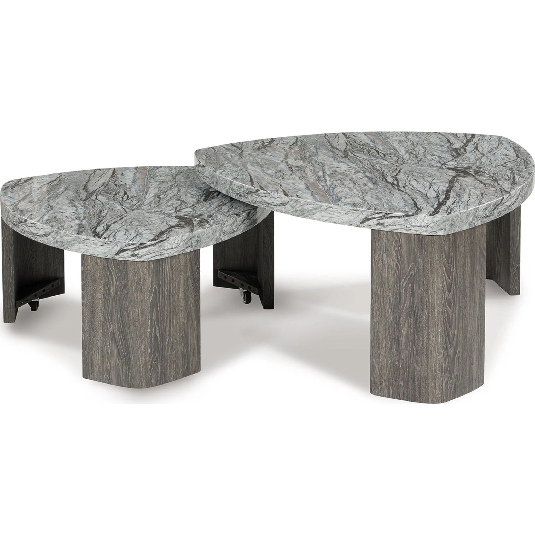 Surmour Stacked Coffee Table - Gray/Brown - Image 8