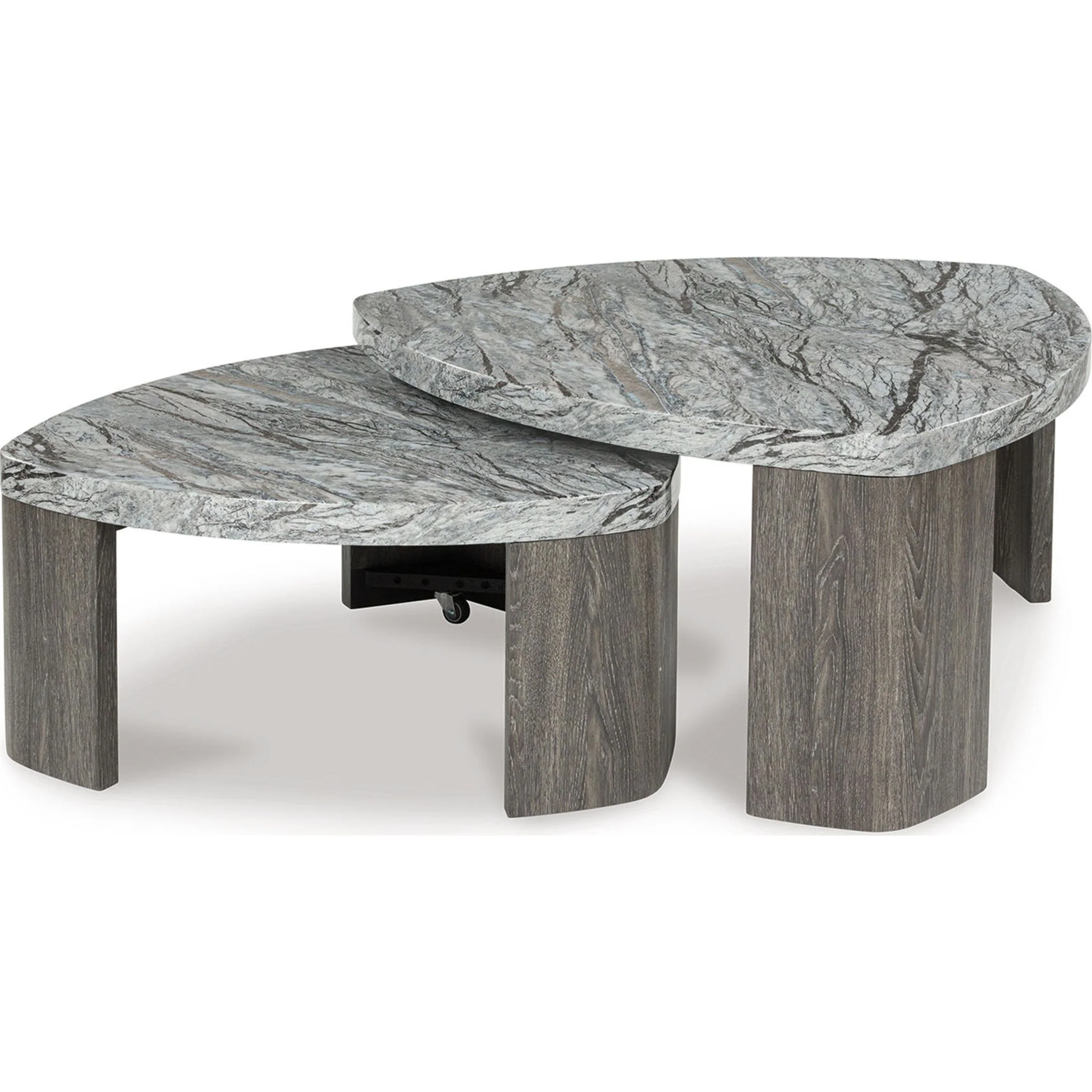 Surmour Stacked Coffee Table - Gray/Brown - Image 9