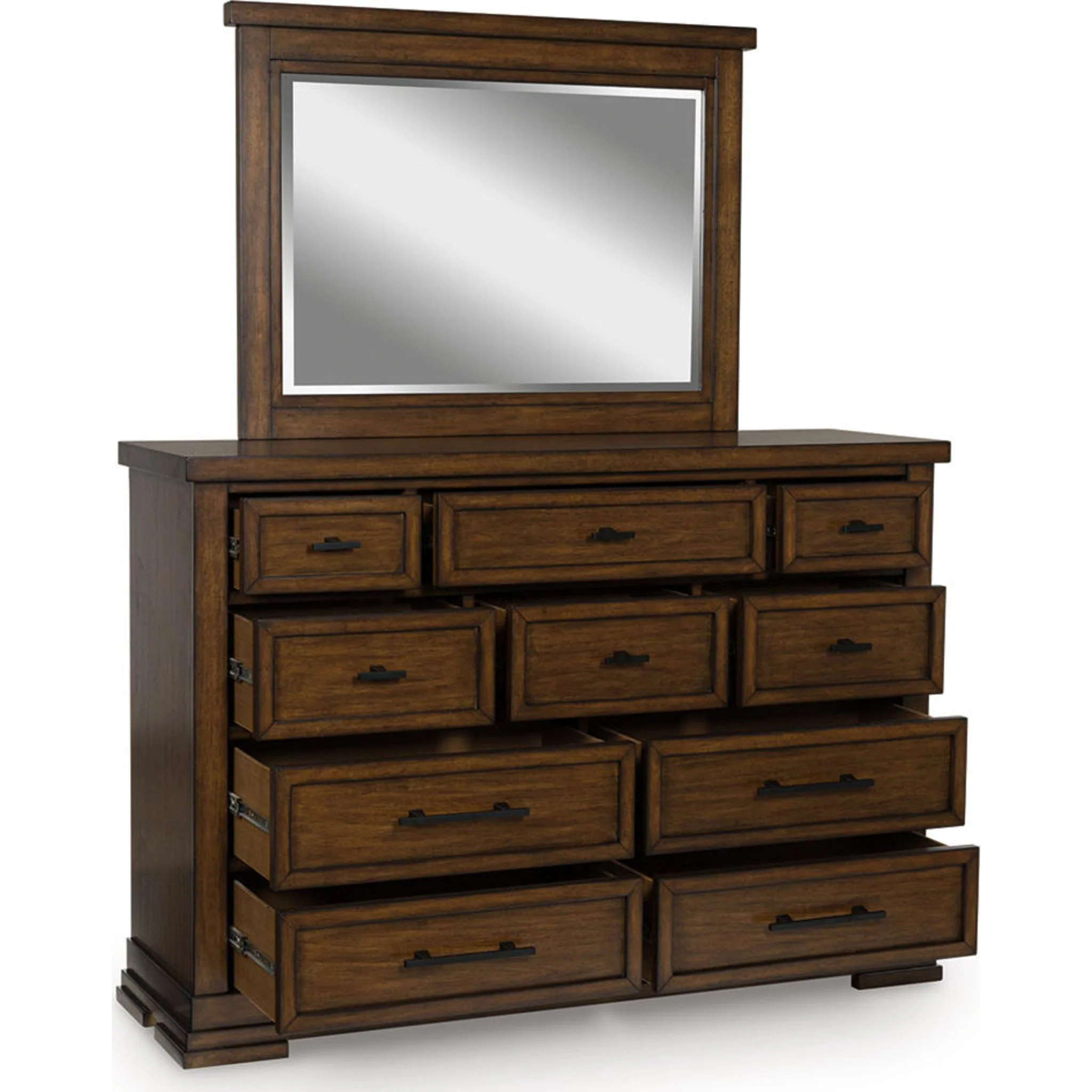 Taffenbrook Dresser and Mirror - Medium Brown - Image 2