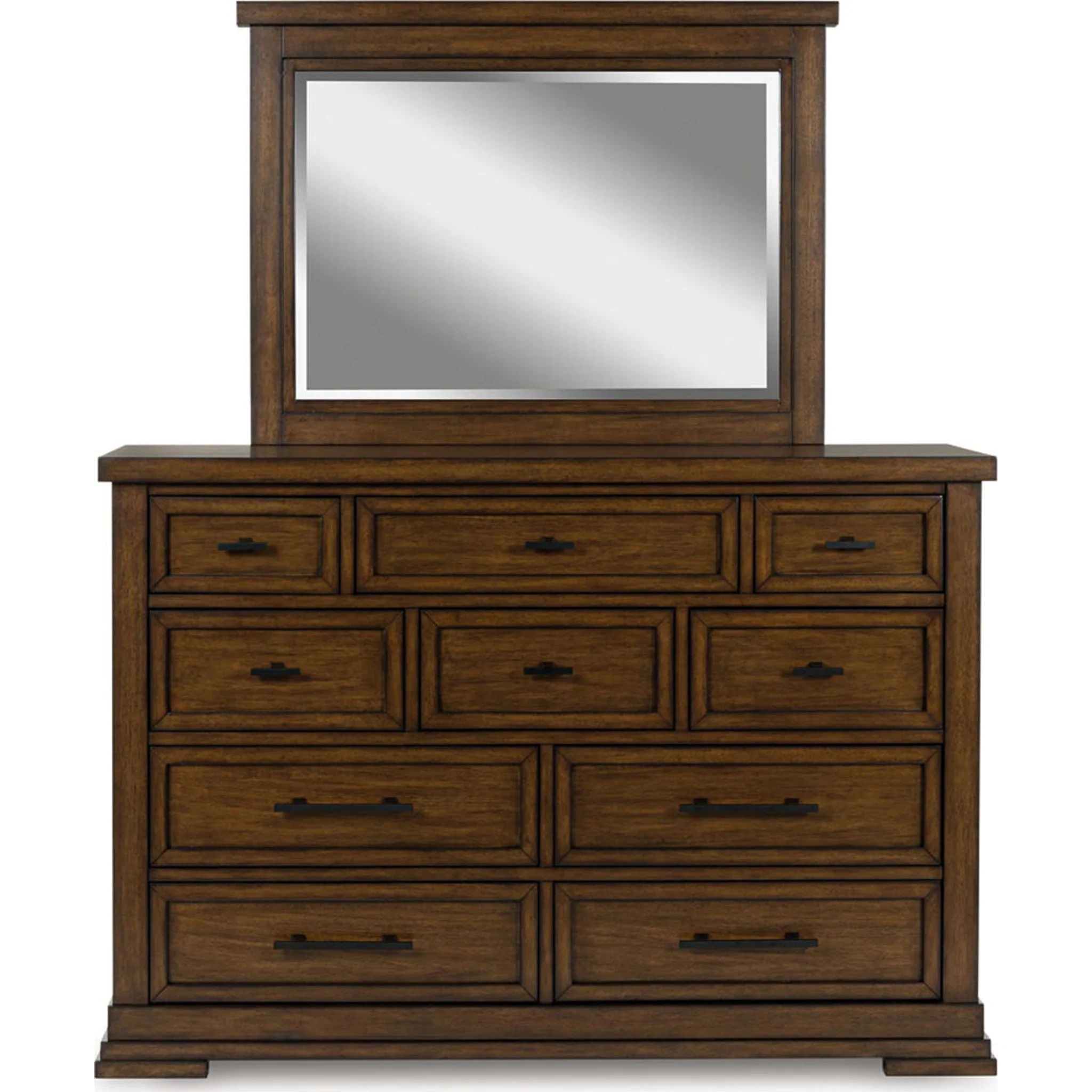 Taffenbrook Dresser and Mirror - Medium Brown - Image 3