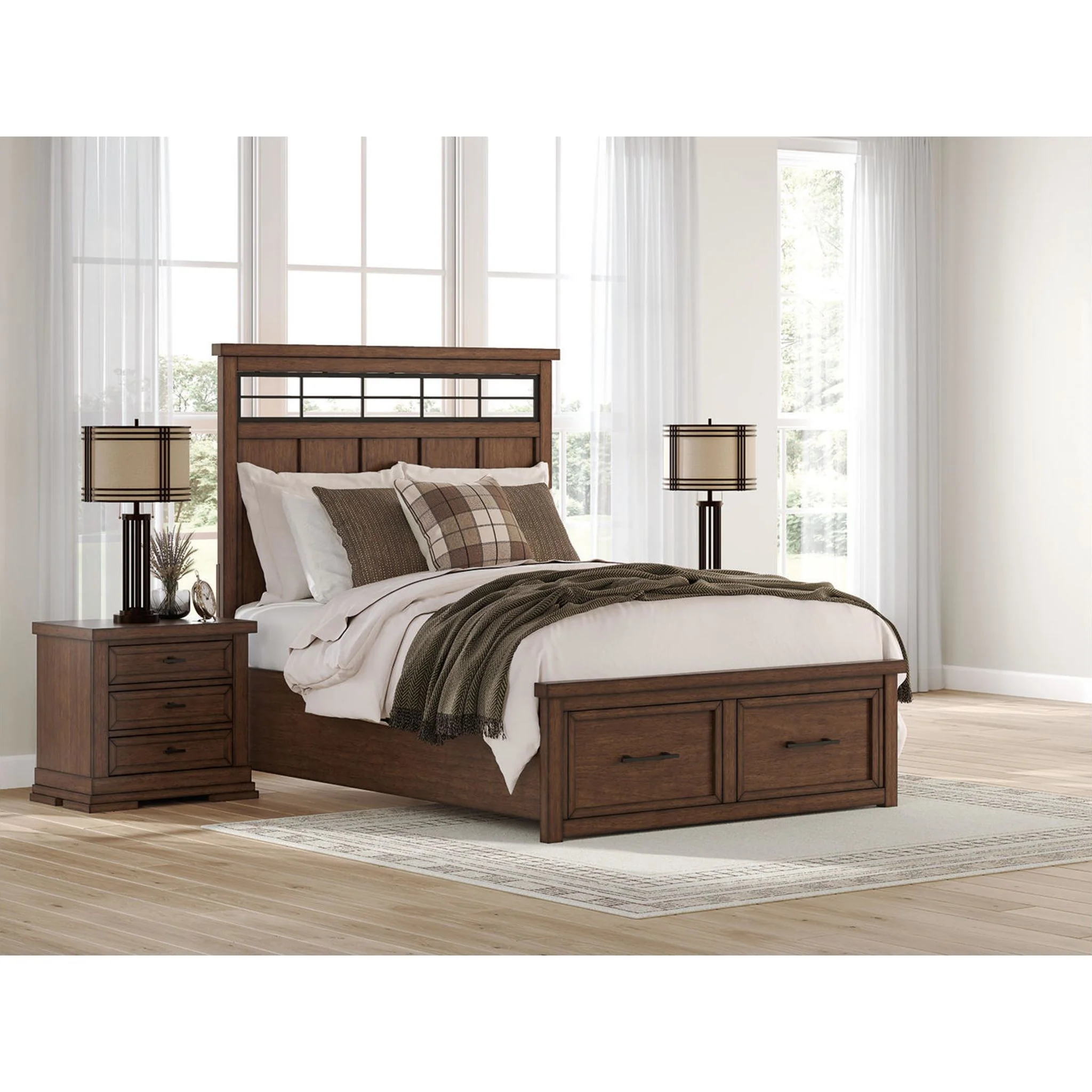 Taffenbrook Storage Bed - Medium Brown - Image 2