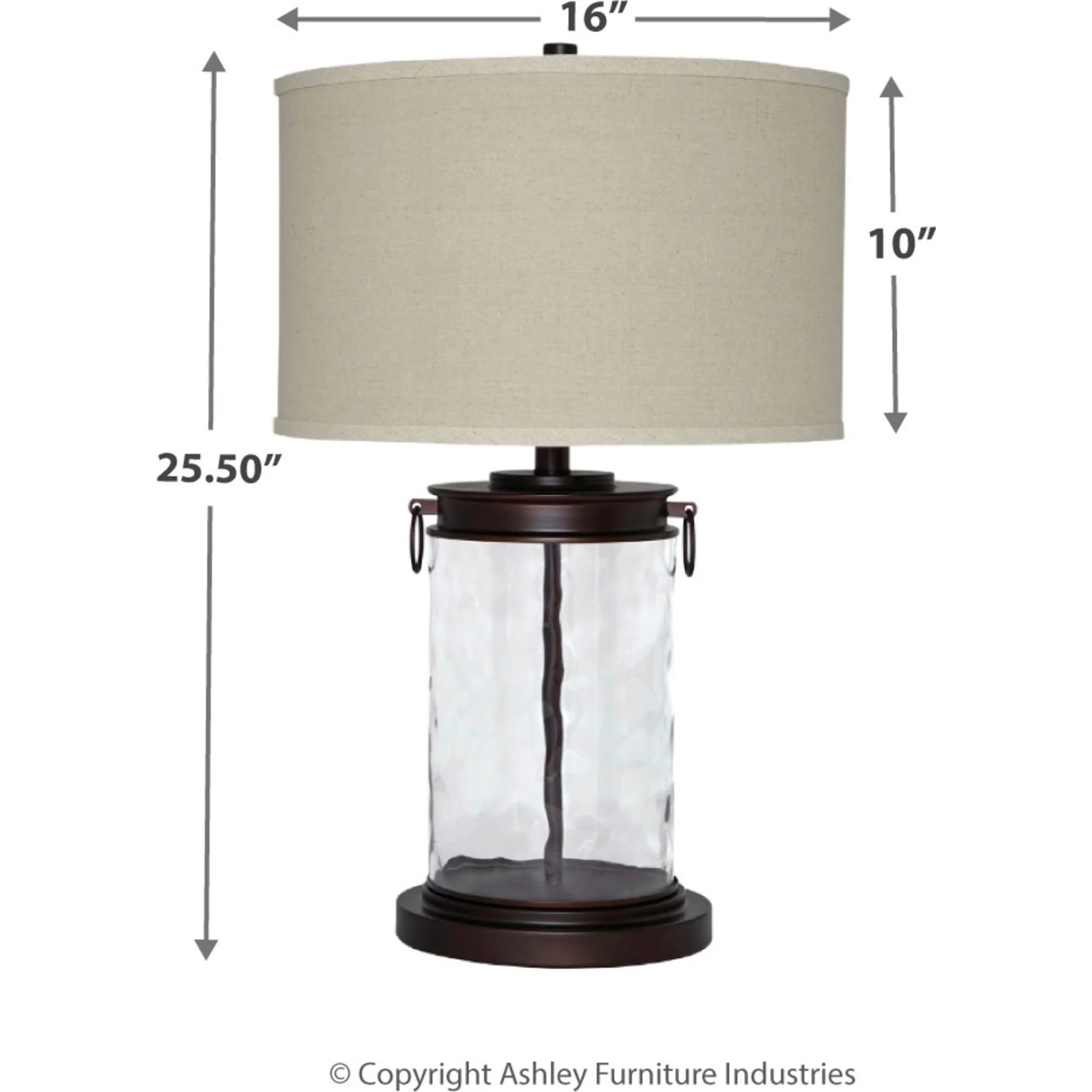 Tailynn Table Lamp - Clear/Bronze 25.25" - Image 4
