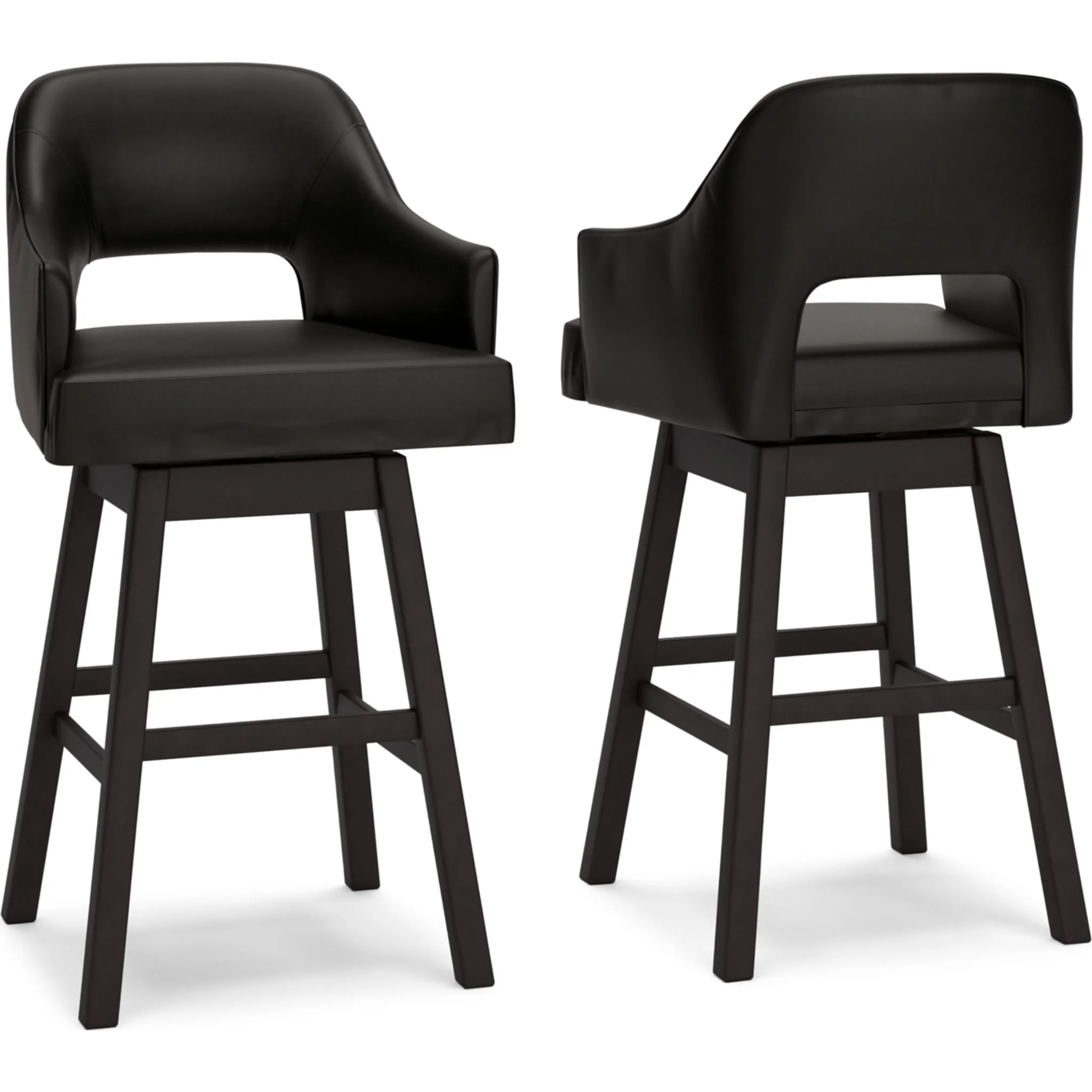 Tallenger Bar Height Stool - Black/Dark Brown - (D380-930) - Image 3