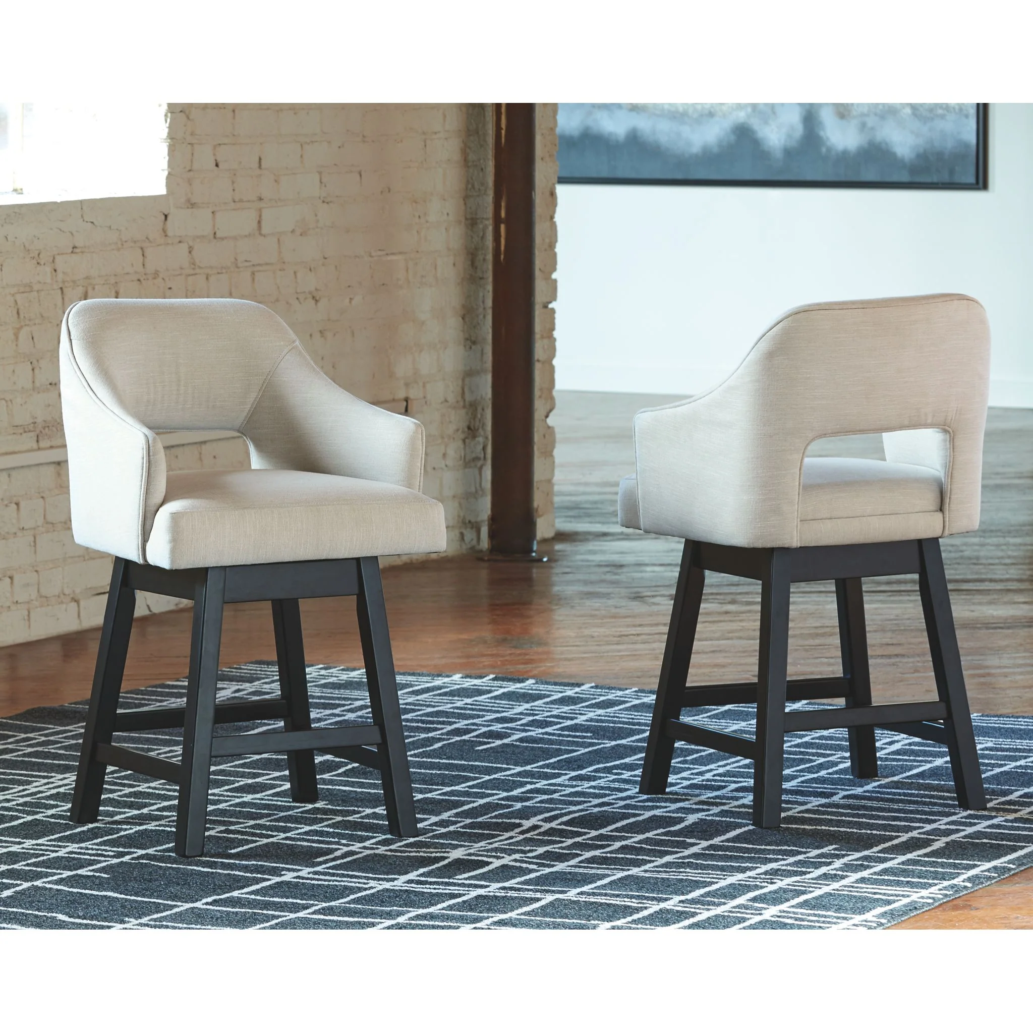 Tallenger Counter Height Stool - Linen - (D380-724) - Image 2