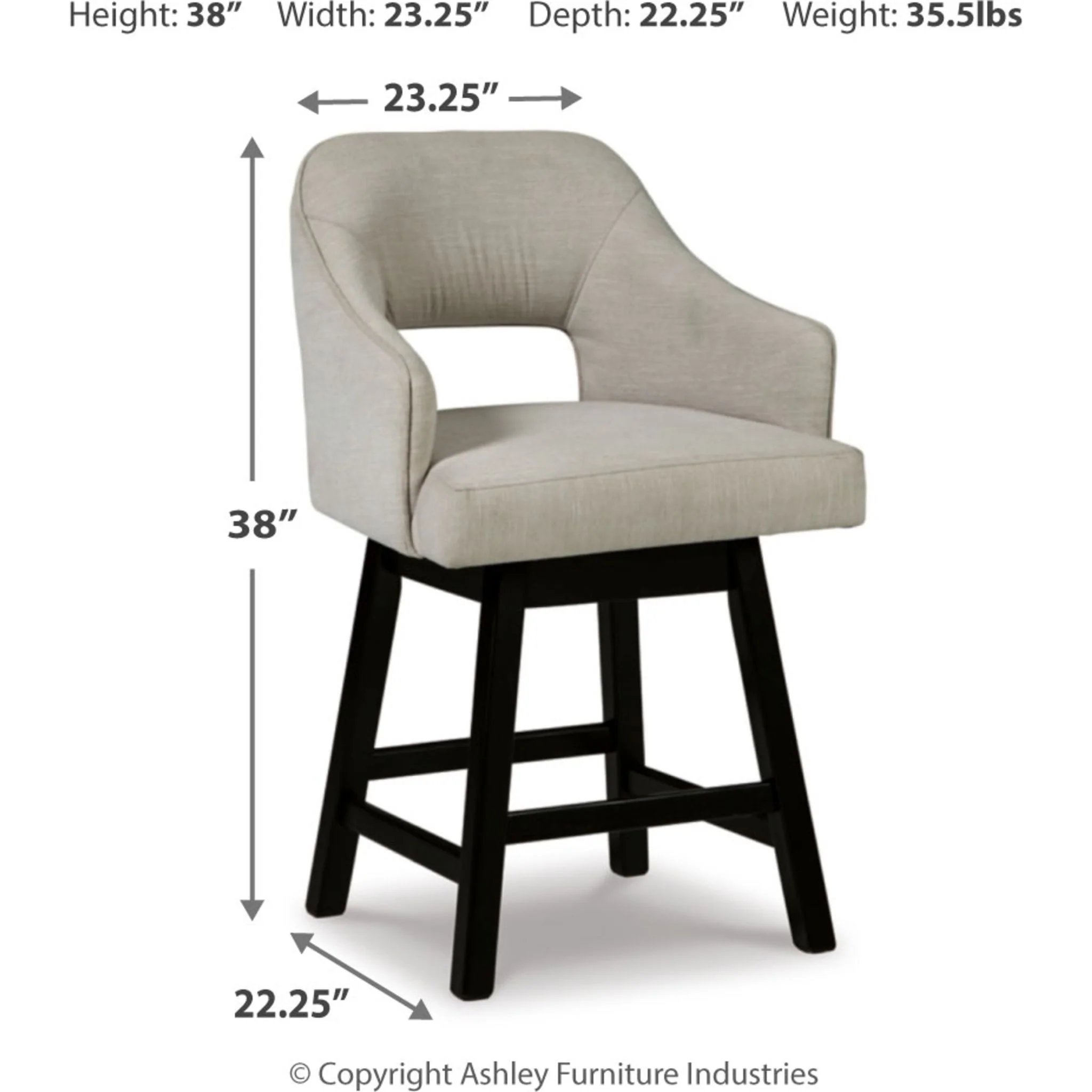 Tallenger Counter Height Stool - Linen - (D380-724) - Image 6