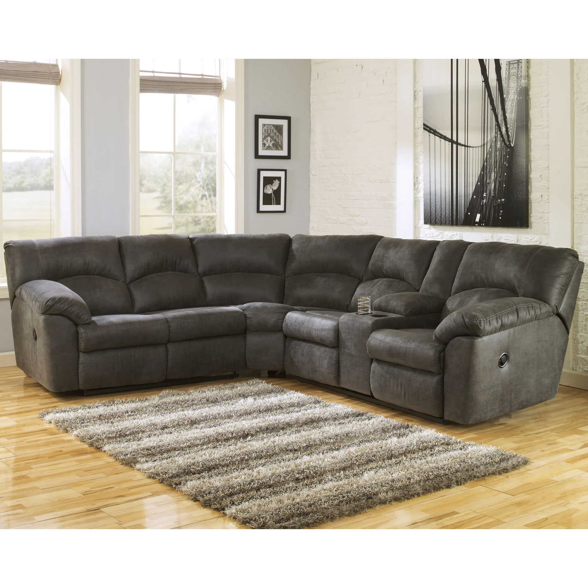 Tambo 2 Piece Reclining Sectional - Image 3