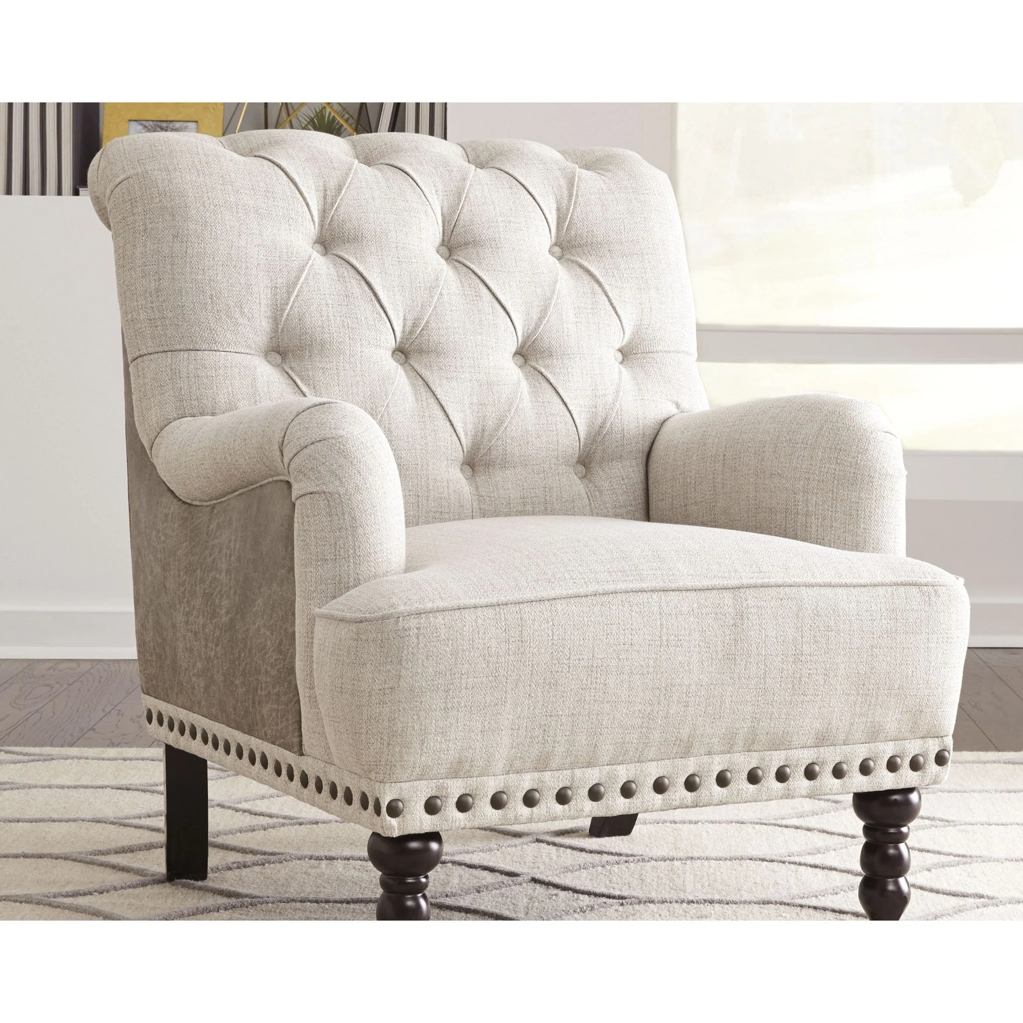 Tartonelle Accent Chair - Ivory/Taupe - Image 3