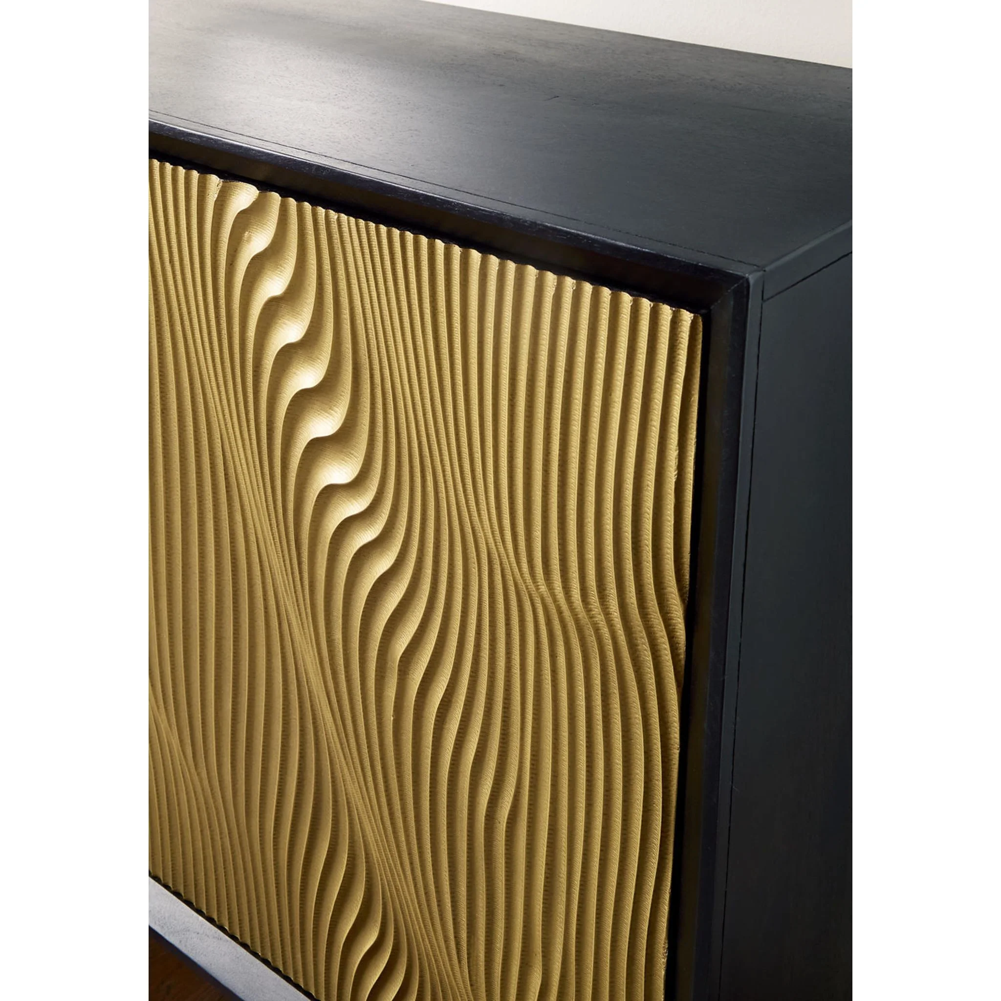 Tayner Accent Cabinet - Black/Gold Finish - Image 3