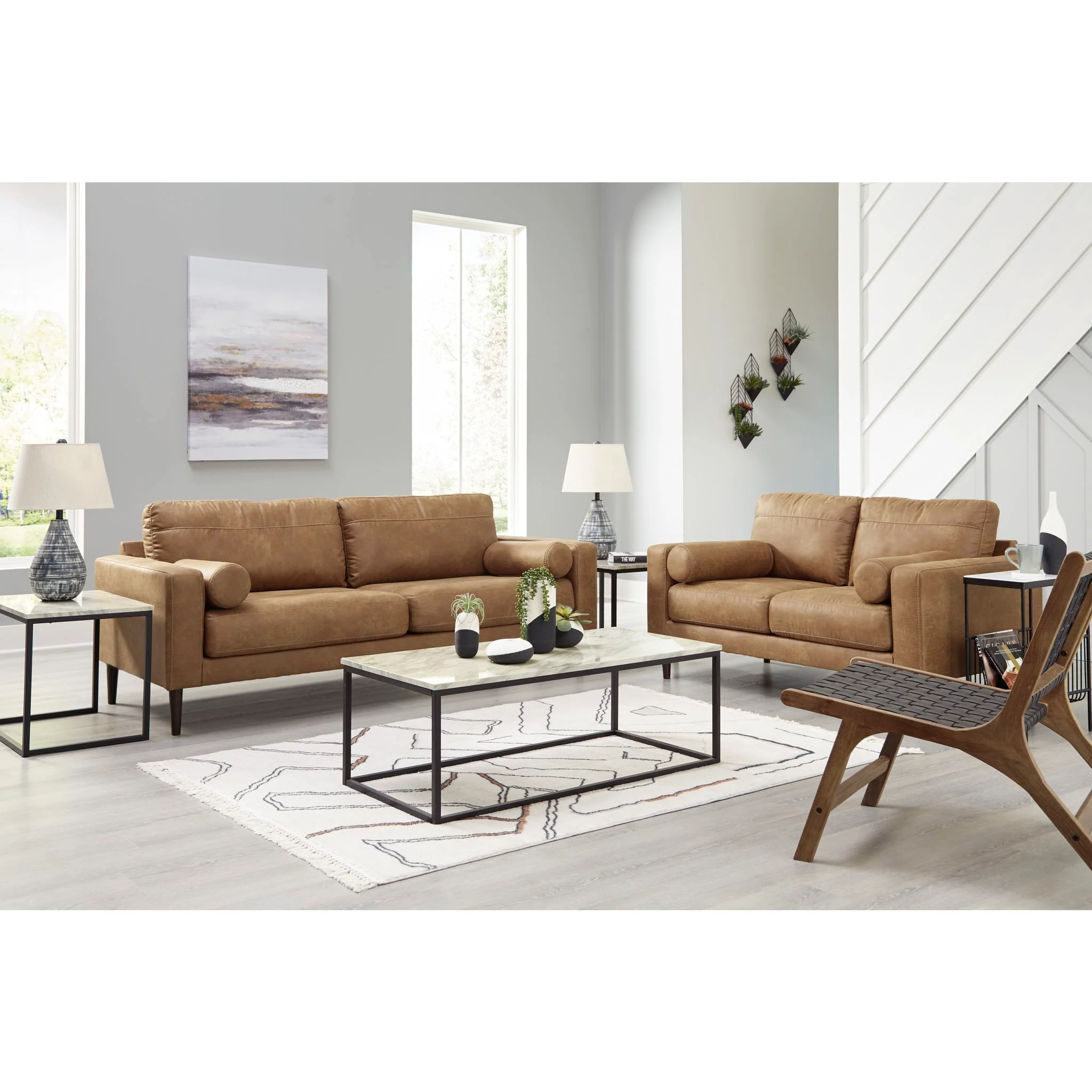 Telora Loveseat - Caramel - Image 3