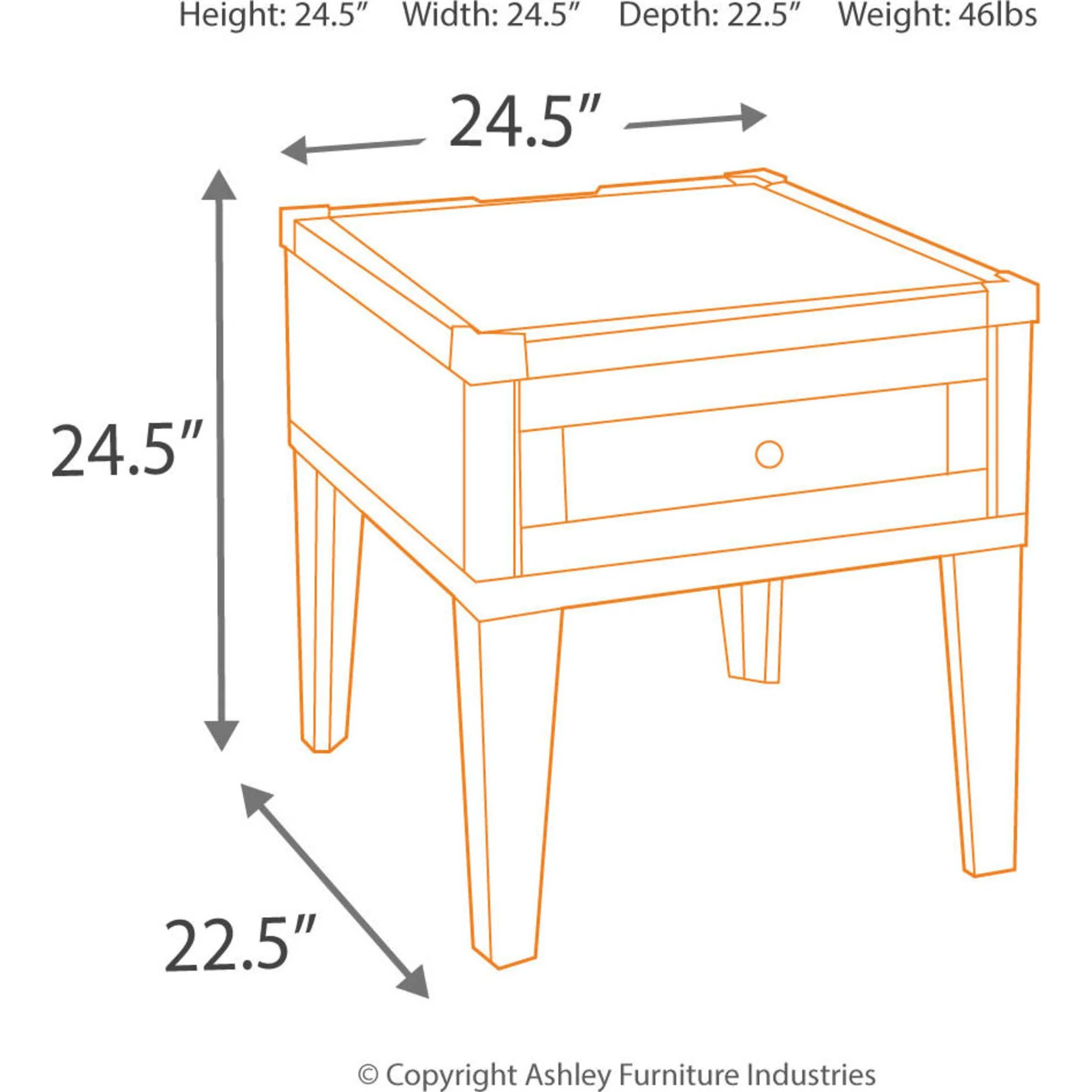 Todoe End Table - Dark Gray - Image 20