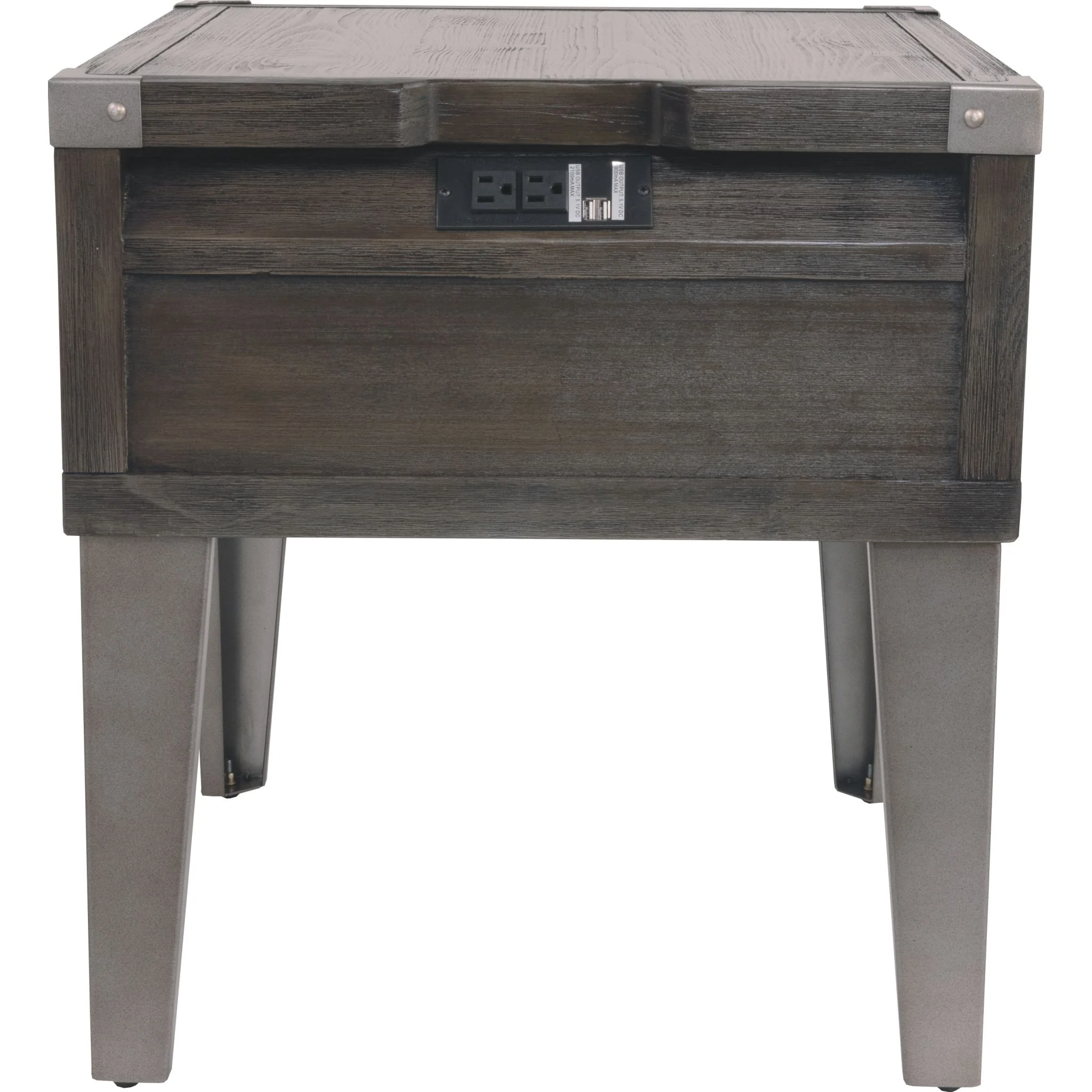Todoe End Table - Dark Gray - Image 7
