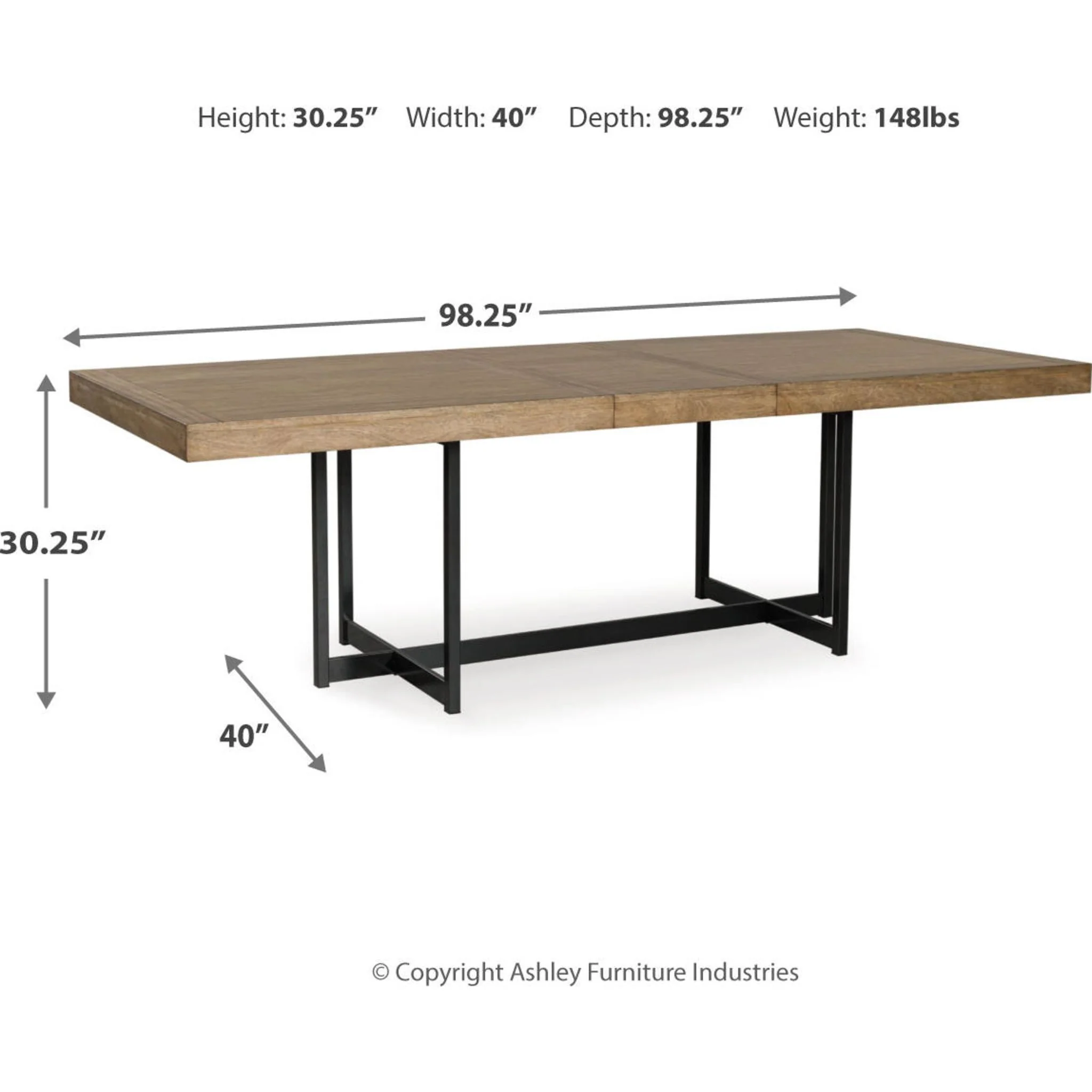 Tomtyn Dining Extension Table - Light Brown - (D622-35) - Image 5