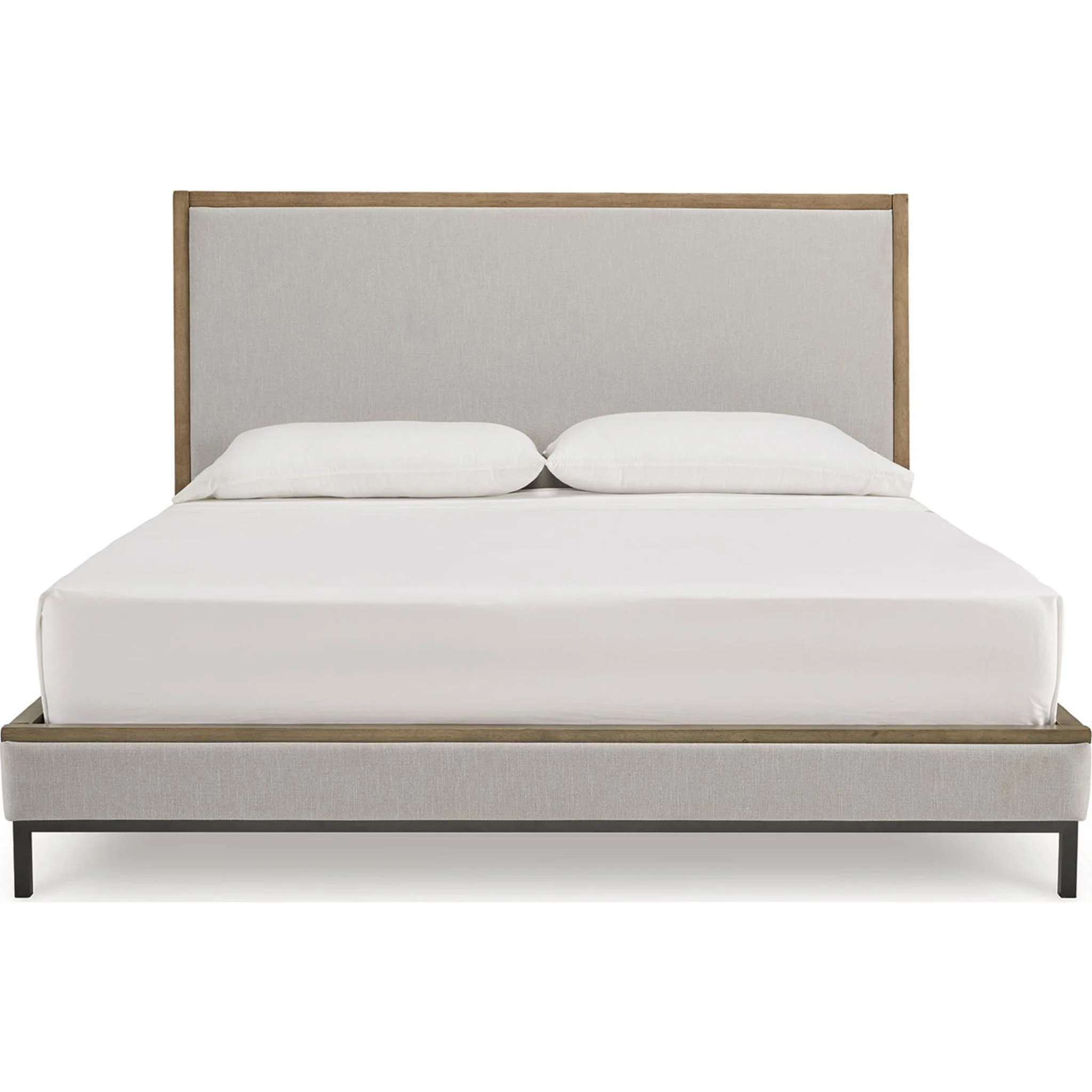 Tomtyn Upholstered Bed - Light Brown - Image 14