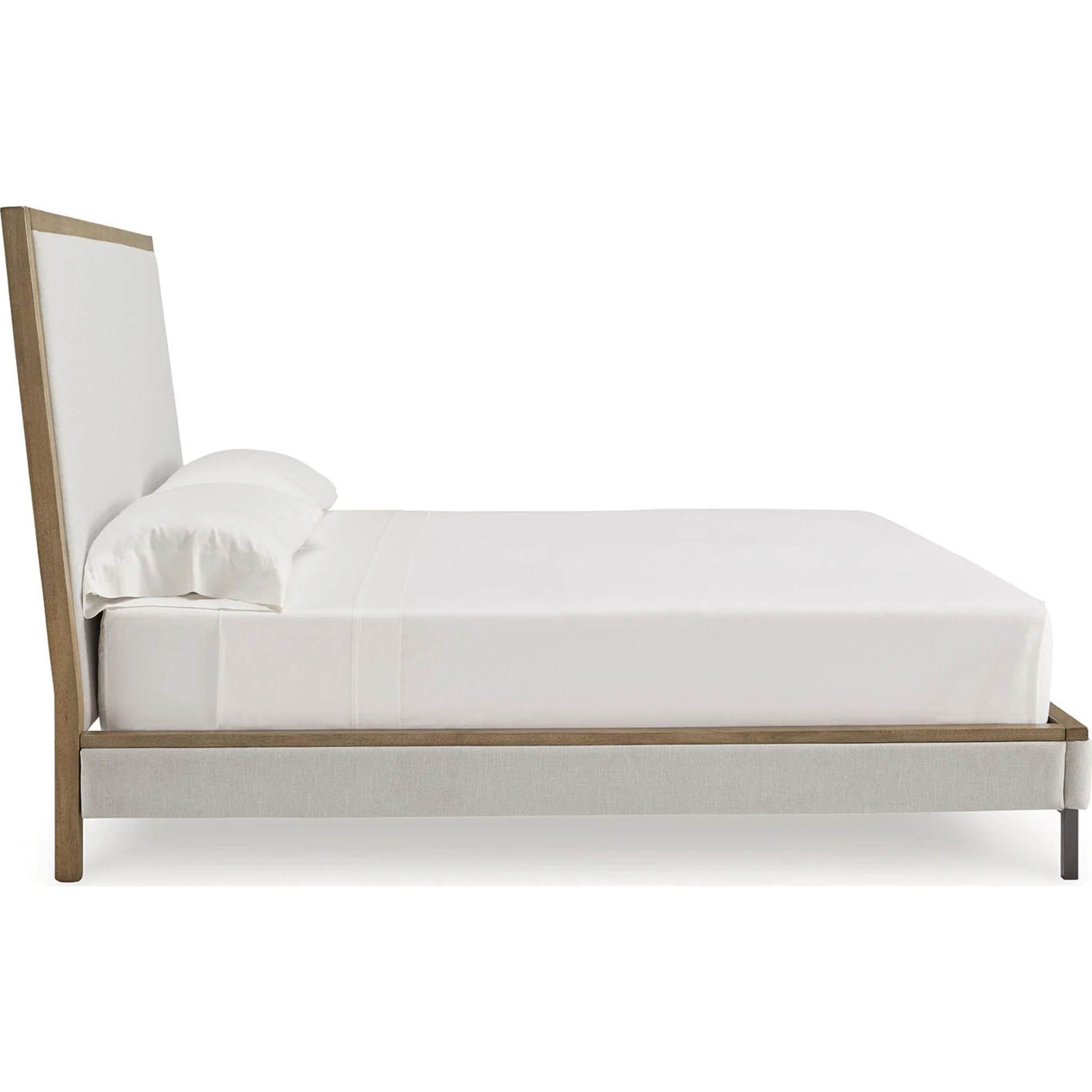 Tomtyn Upholstered Bed - Light Brown - Image 6