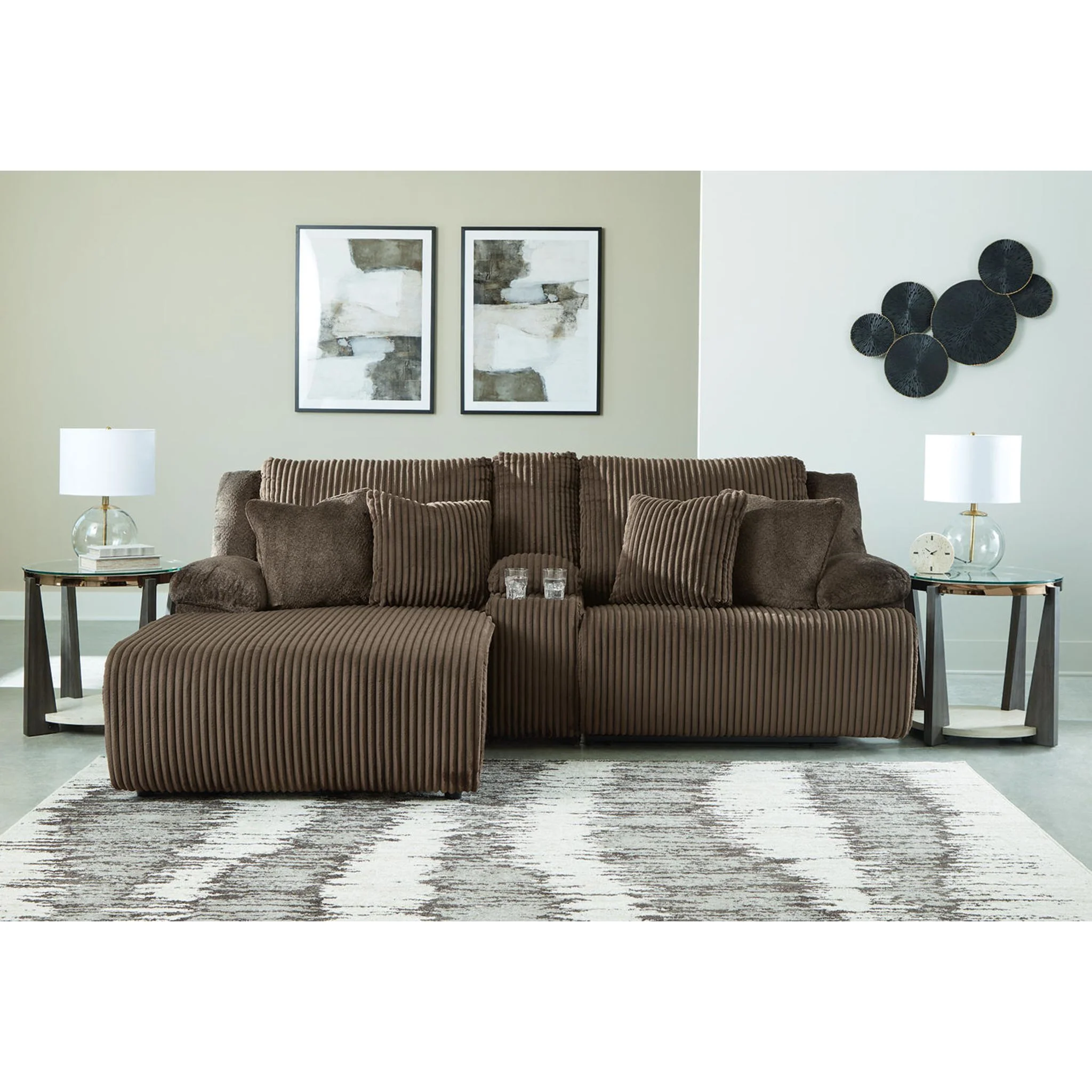 Top Tier 3 Piece Reclining Sectional - Image 39