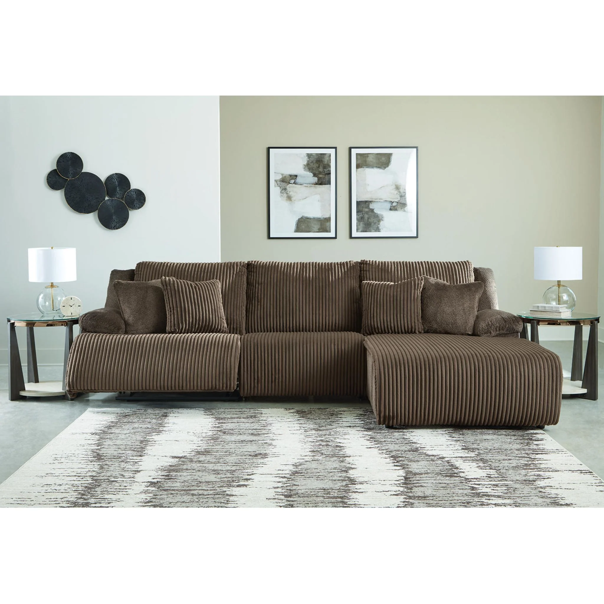Top Tier 3 Piece Reclining Sectional with Chaise - Image 22