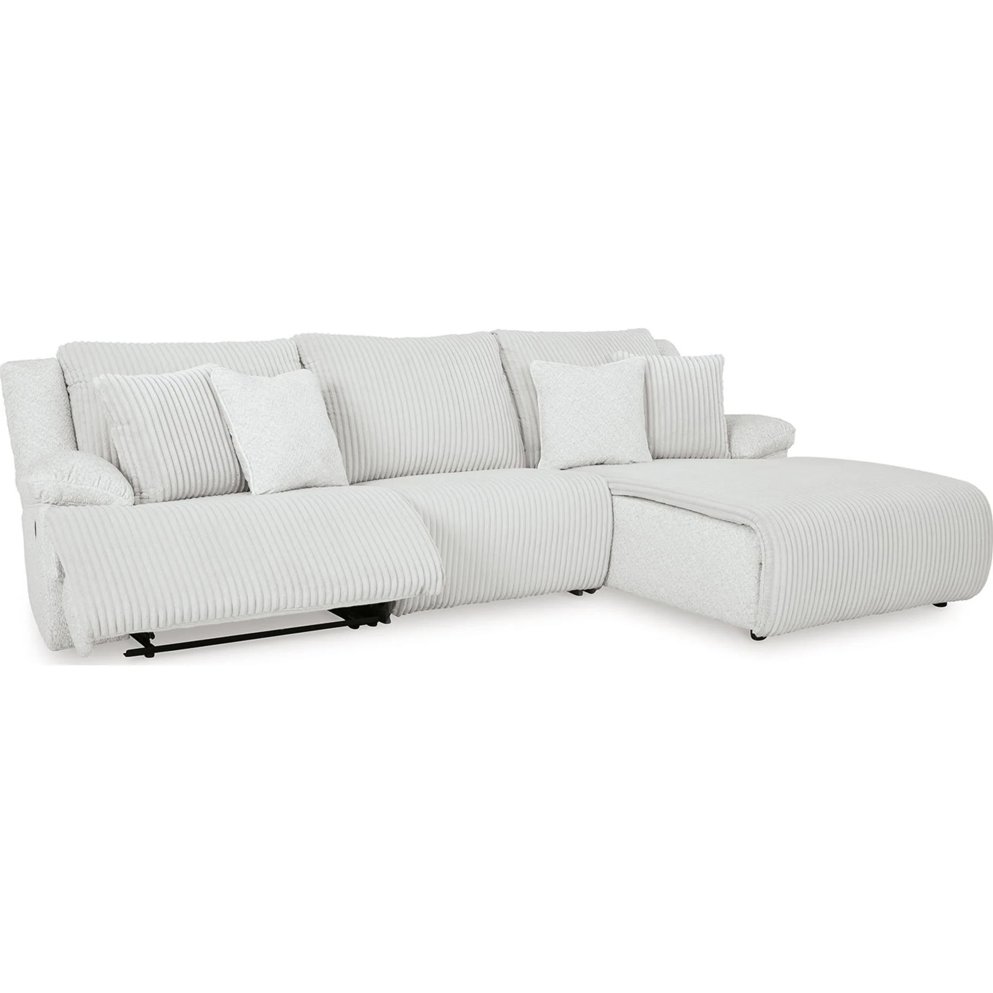 Top Tier 3 Piece Reclining Sectional with Chaise - Image 3