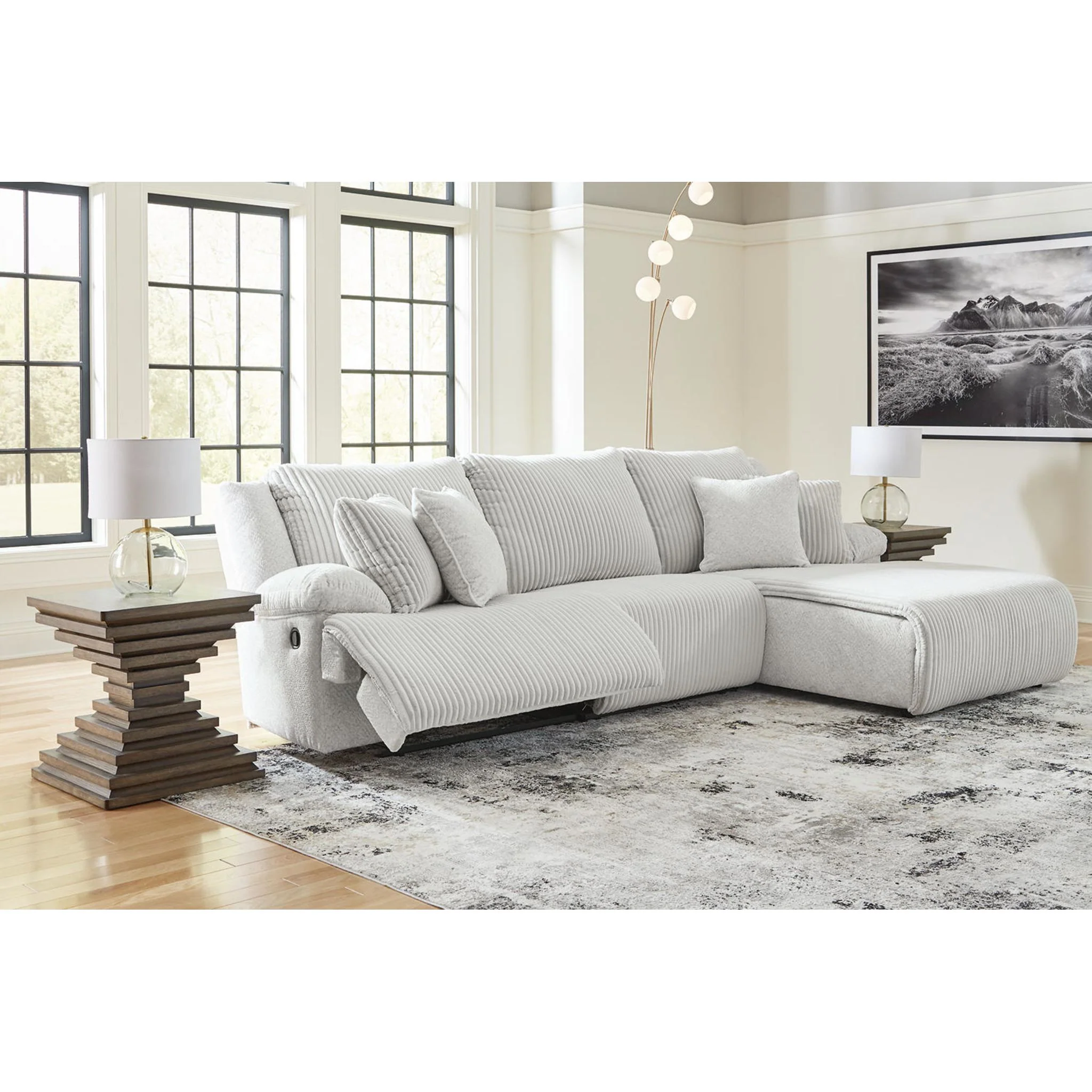 Top Tier 3 Piece Reclining Sectional with Chaise - Image 5