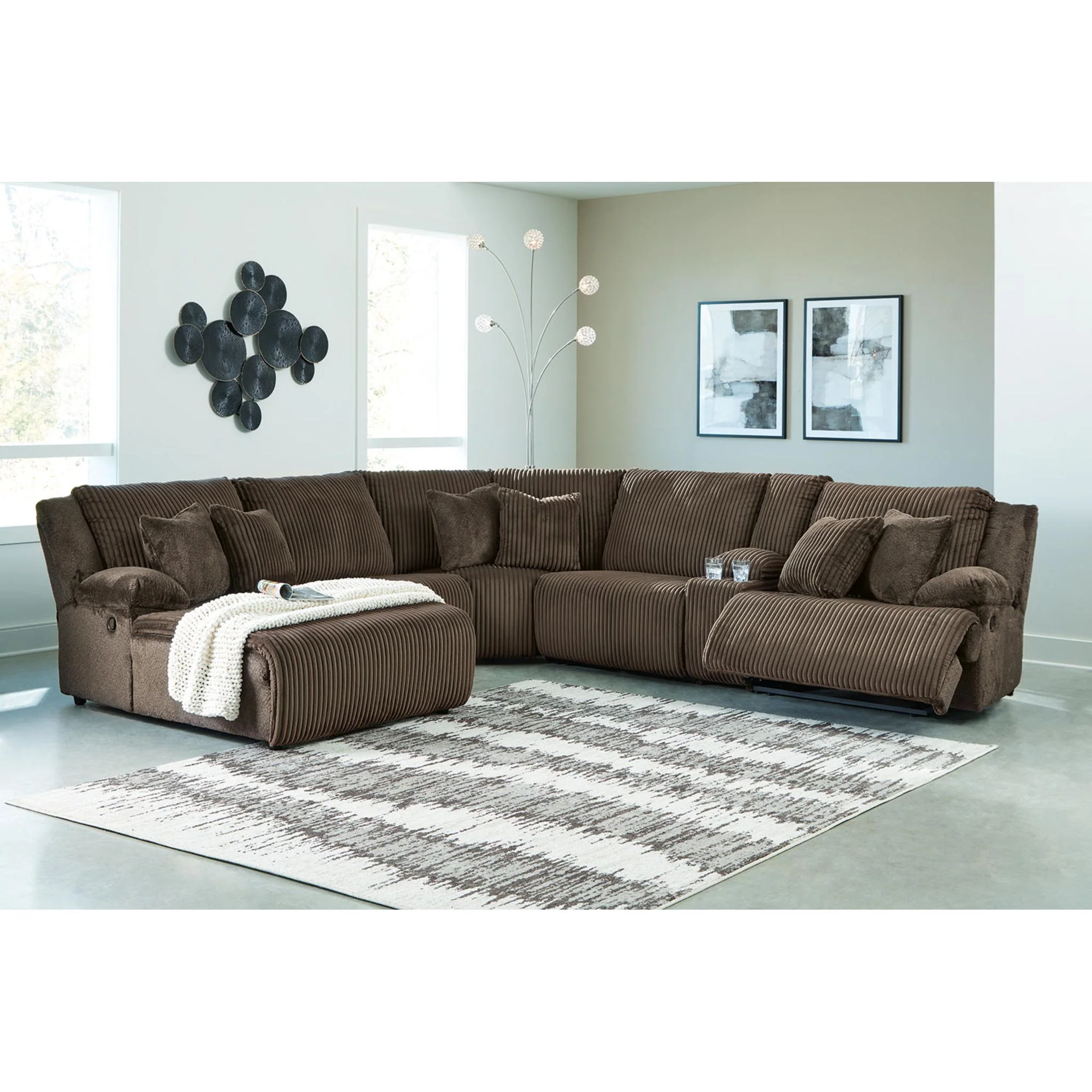 Top Tier 6 Piece Reclining Sectional with Chaise - Image 18