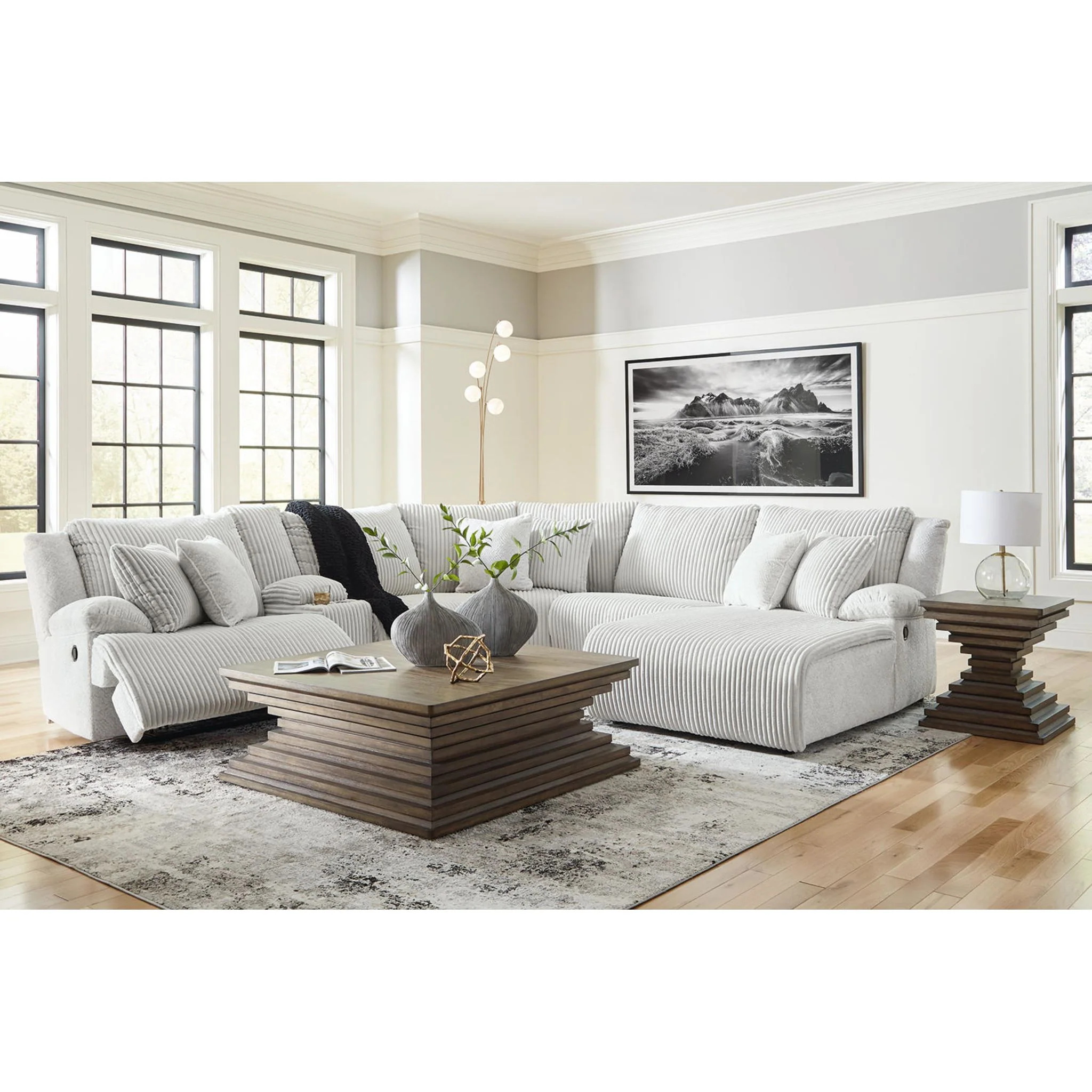 Top Tier 6 Piece Reclining Sectional with Chaise - Image 6