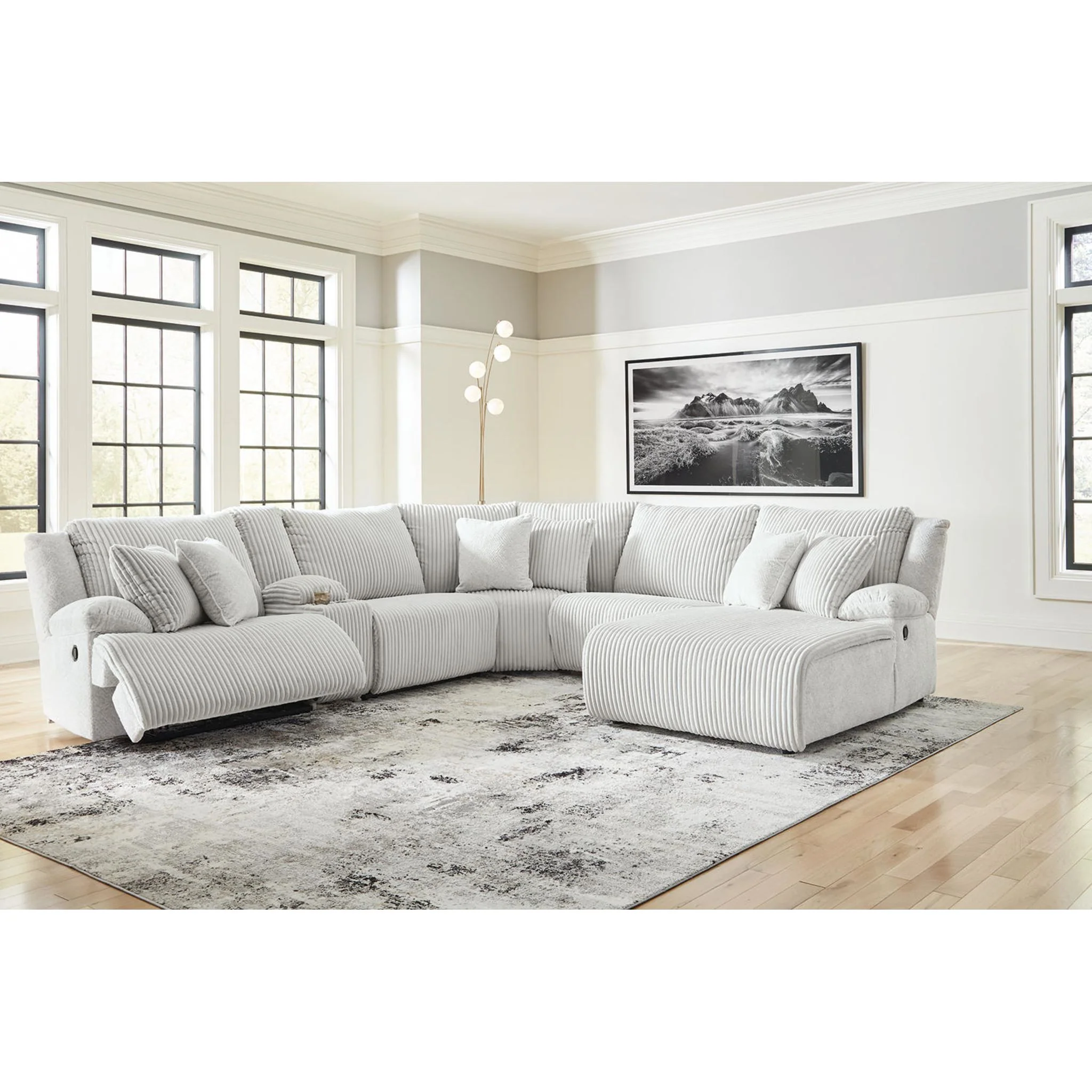 Top Tier 6 Piece Reclining Sectional with Chaise - Image 7