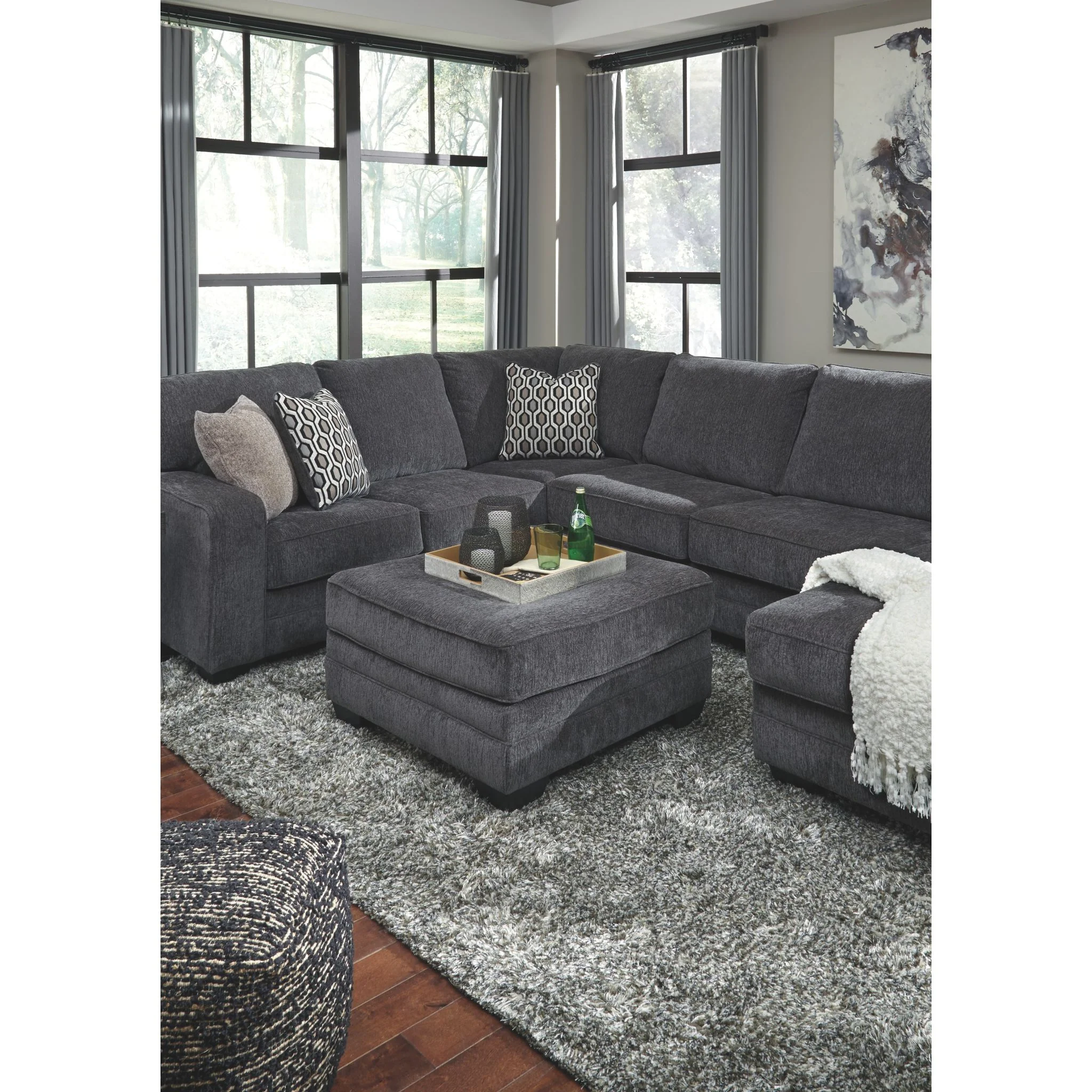 Tracling Oversized Ottoman - Slate - Image 3