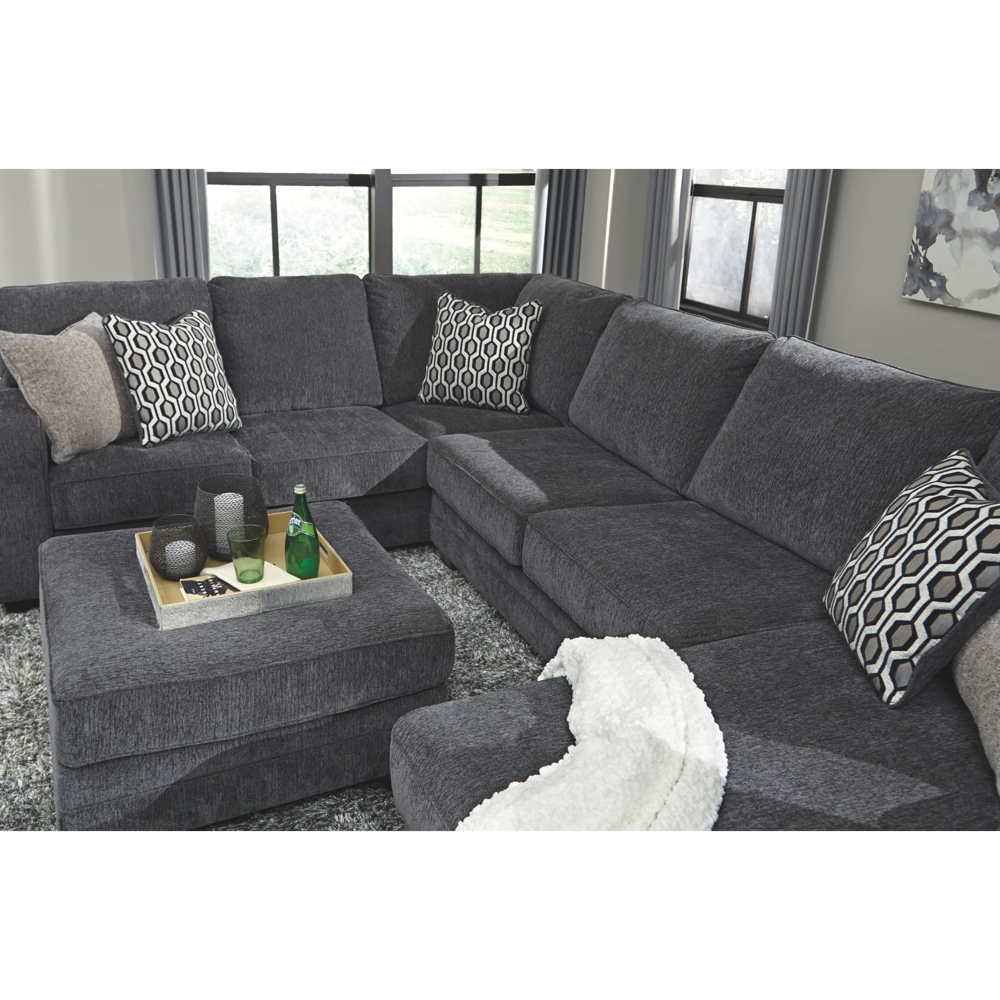 Tracling Oversized Ottoman - Slate - Image 5