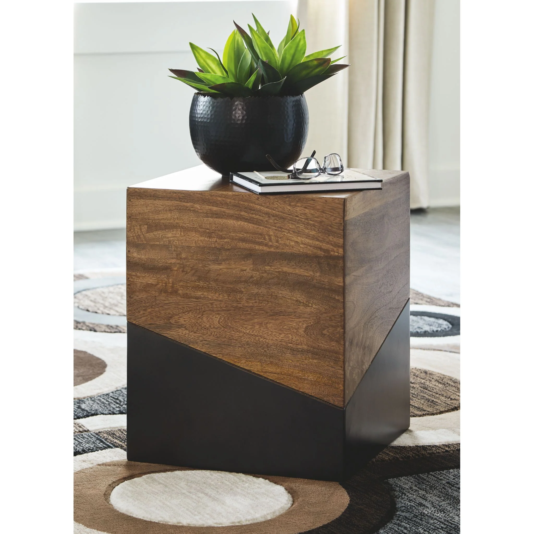 Trailbend Accent Table - Brown/Gunmetal - Image 7