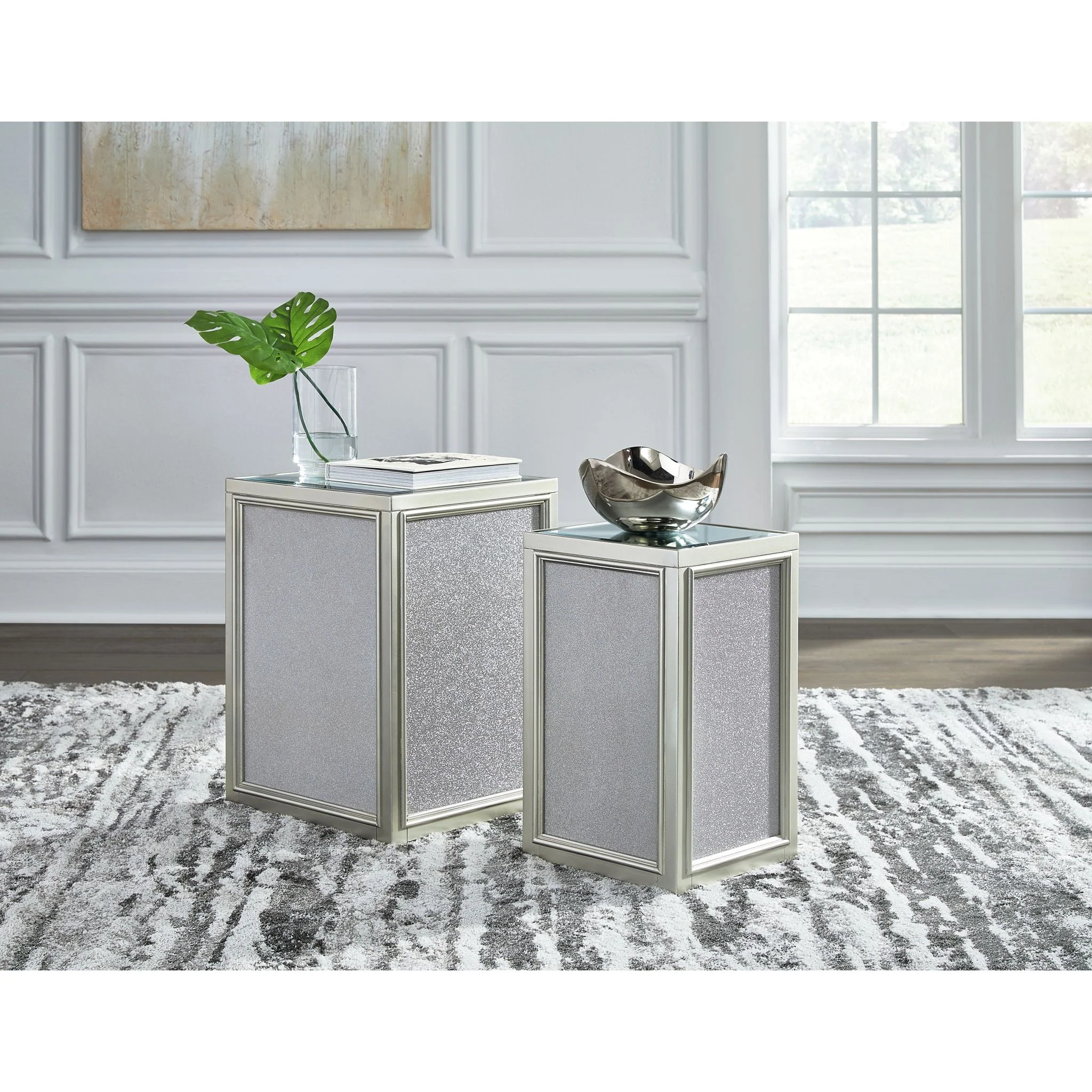 Traleena Accent Table (Set of 2) - Silver Finish - Image 5