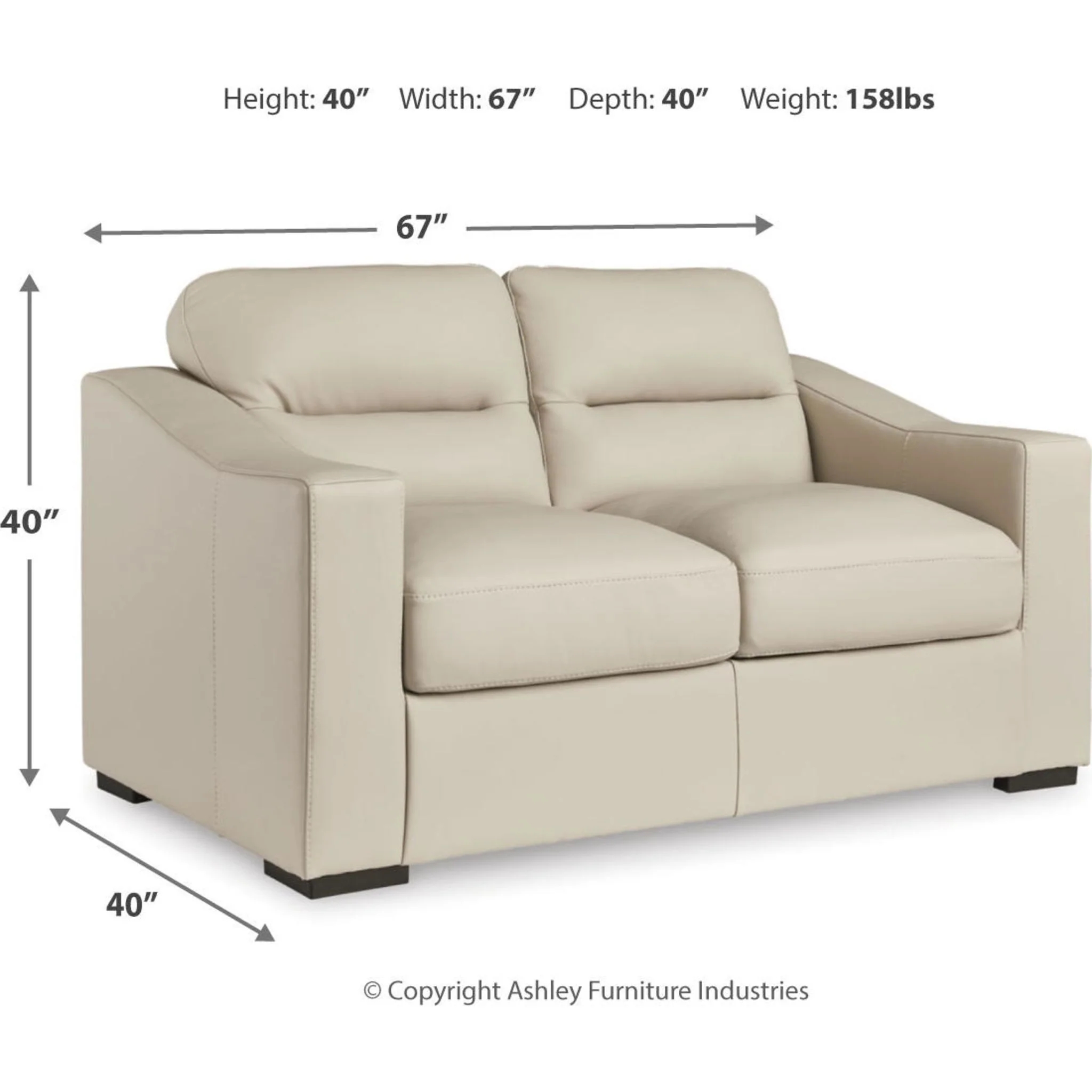 Treasure Trove Loveseat - Almond - Image 3