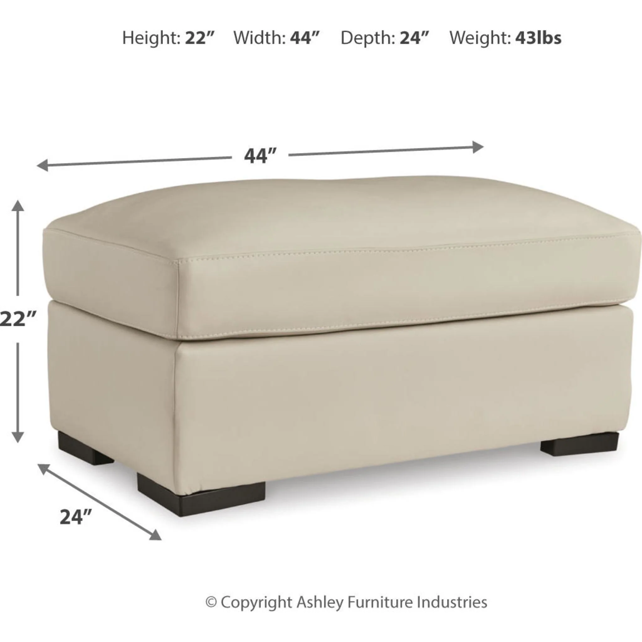 Treasure Trove Ottoman - Almond - Image 3