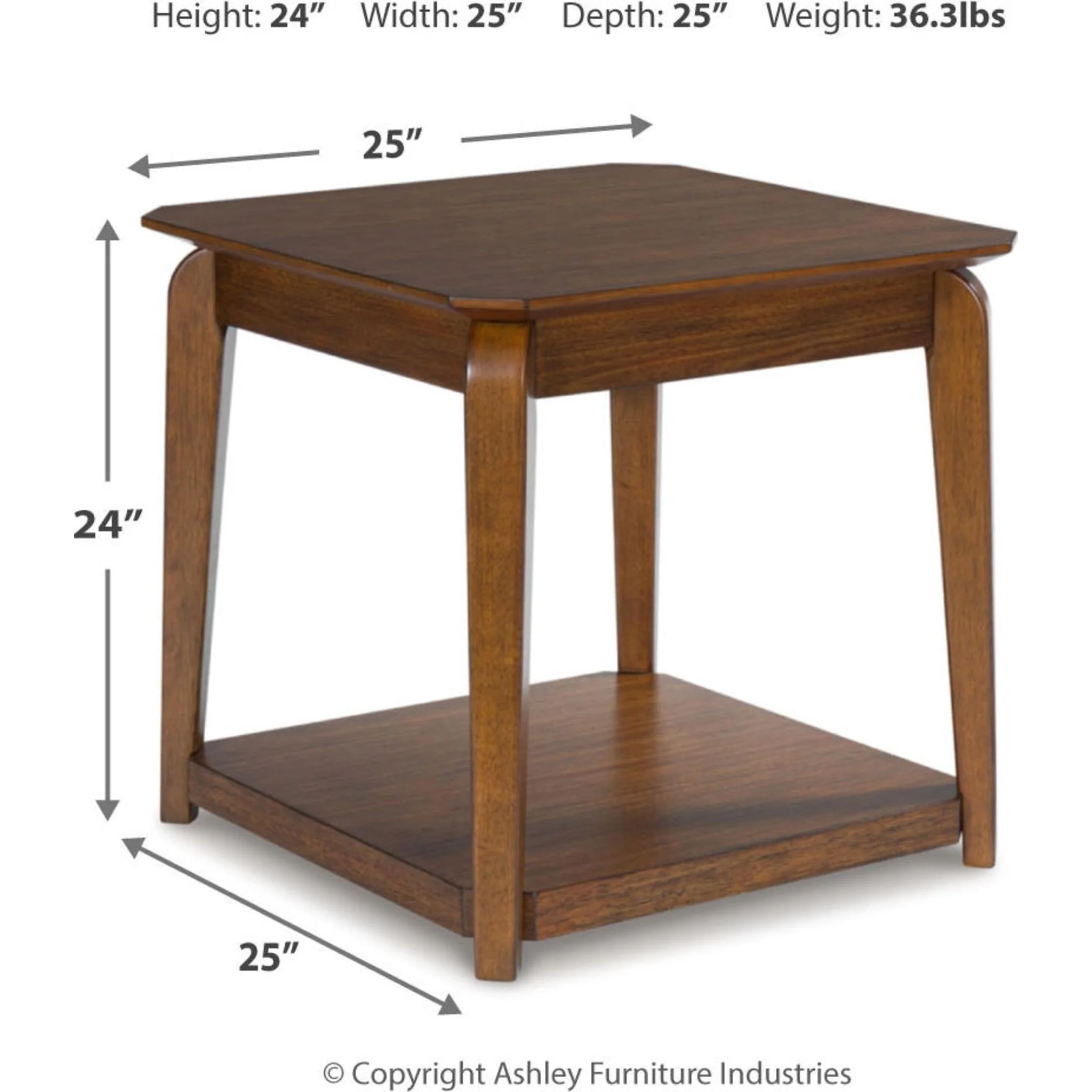 Trenmour End Table - Medium Brown - Image 3
