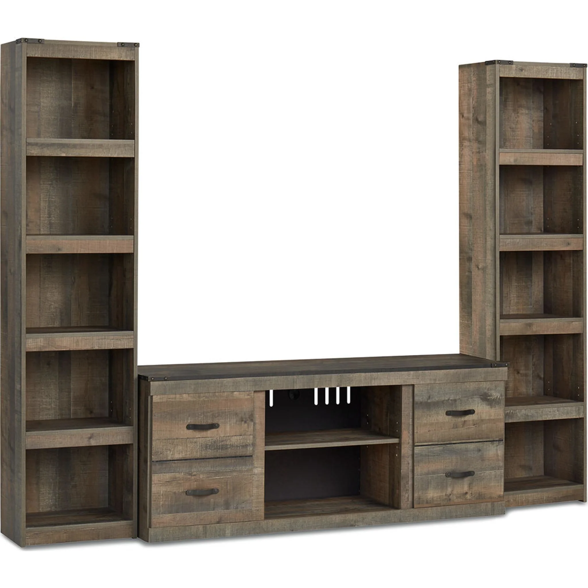 Trinell 3 Piece Entertainment Unit - Brown